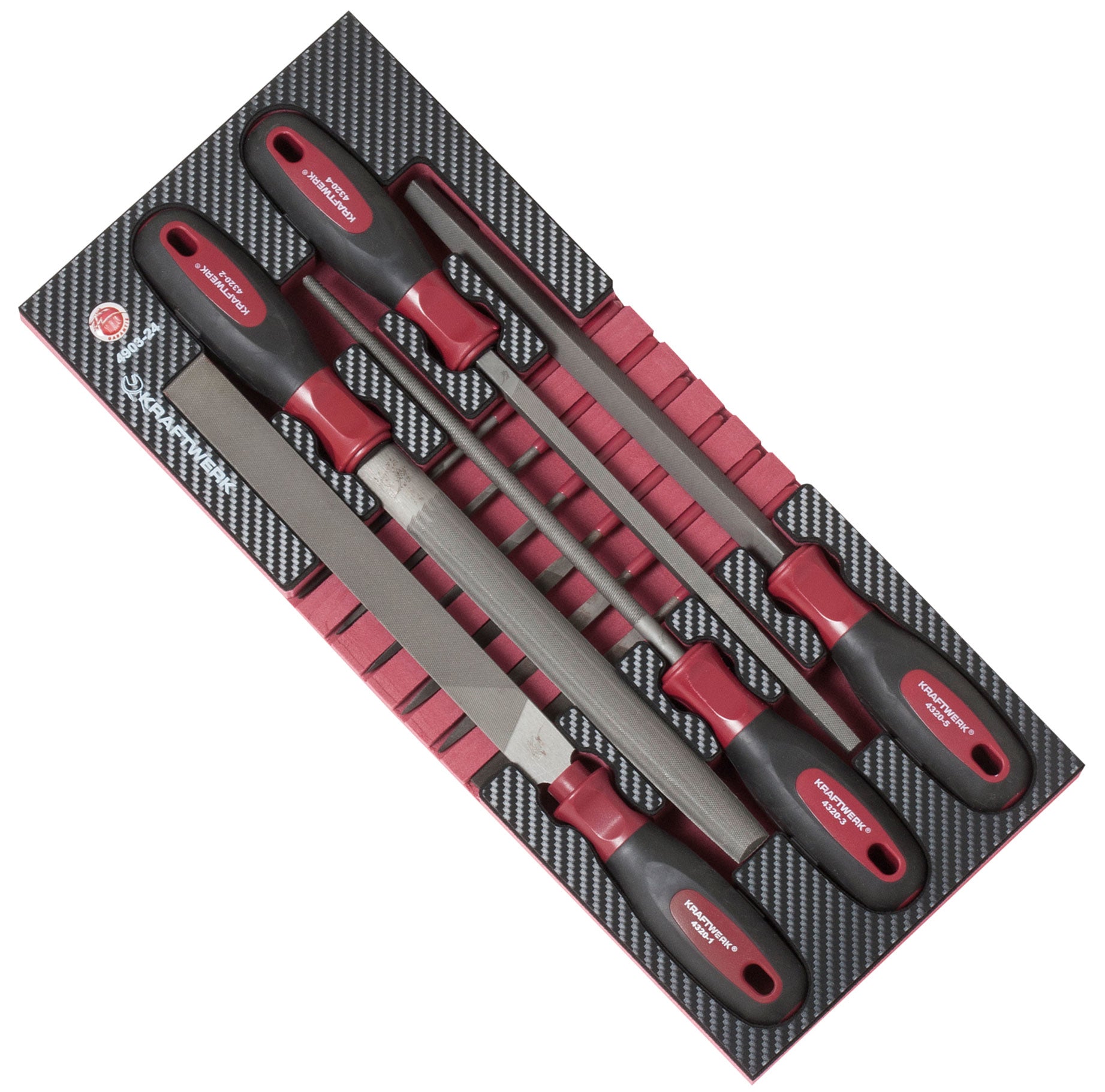 Kraftwerk – 11-t.EVA3 Feilenschale – Reparatur-Toolkit – Schwarz und Rot – 11er-Pack