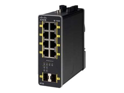 Cisco IE-1000-8P2S-LM – Managed Switch – 8×GbE, 2×SFP, PoE+ 204 W