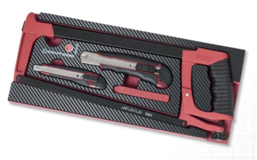 KRAFTWERK Schneidwerkzeug-Einlage 4903-23, 168 × 394 × 30 mm, enthält Säge (Metallsägebogen), 3 Werkzeuge