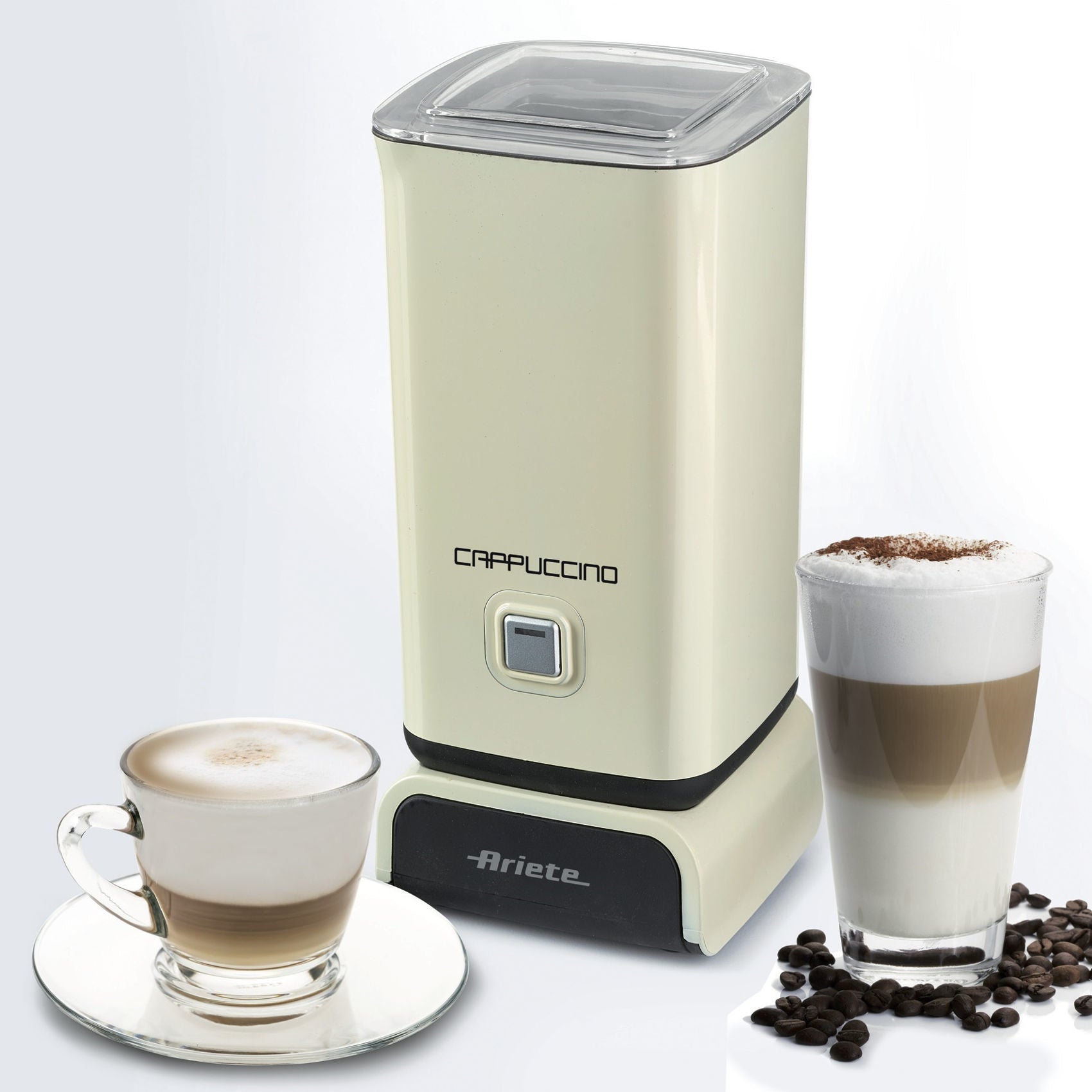 Ariete Milchaufschäumer ARI-2878-BG – 250 ml, heiss & kalt – creme