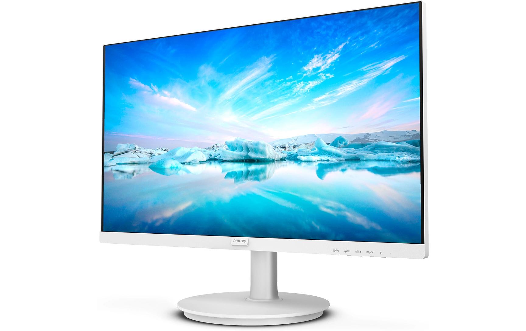 Philips 241V8AW/00 – Monitor, 23,8", 1920 × 1080 (Full HD), IPS, 75 Hz, 250 cd/m², VESA 100 × 100, Weiss