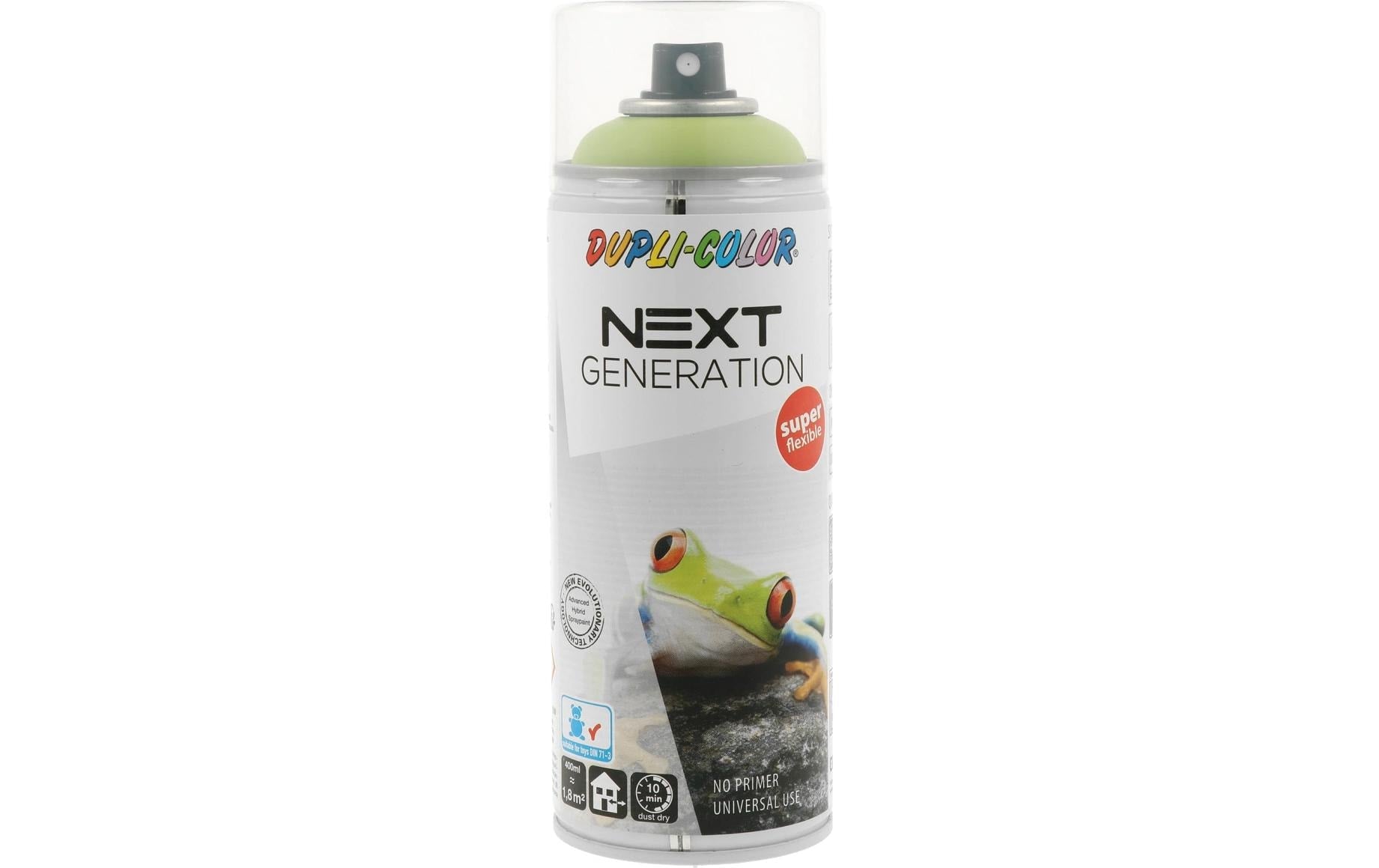Dupli-Color Next Farbspray – Grün, seidenmatt – 400 ml – für Metall, Holz, Kunststoff