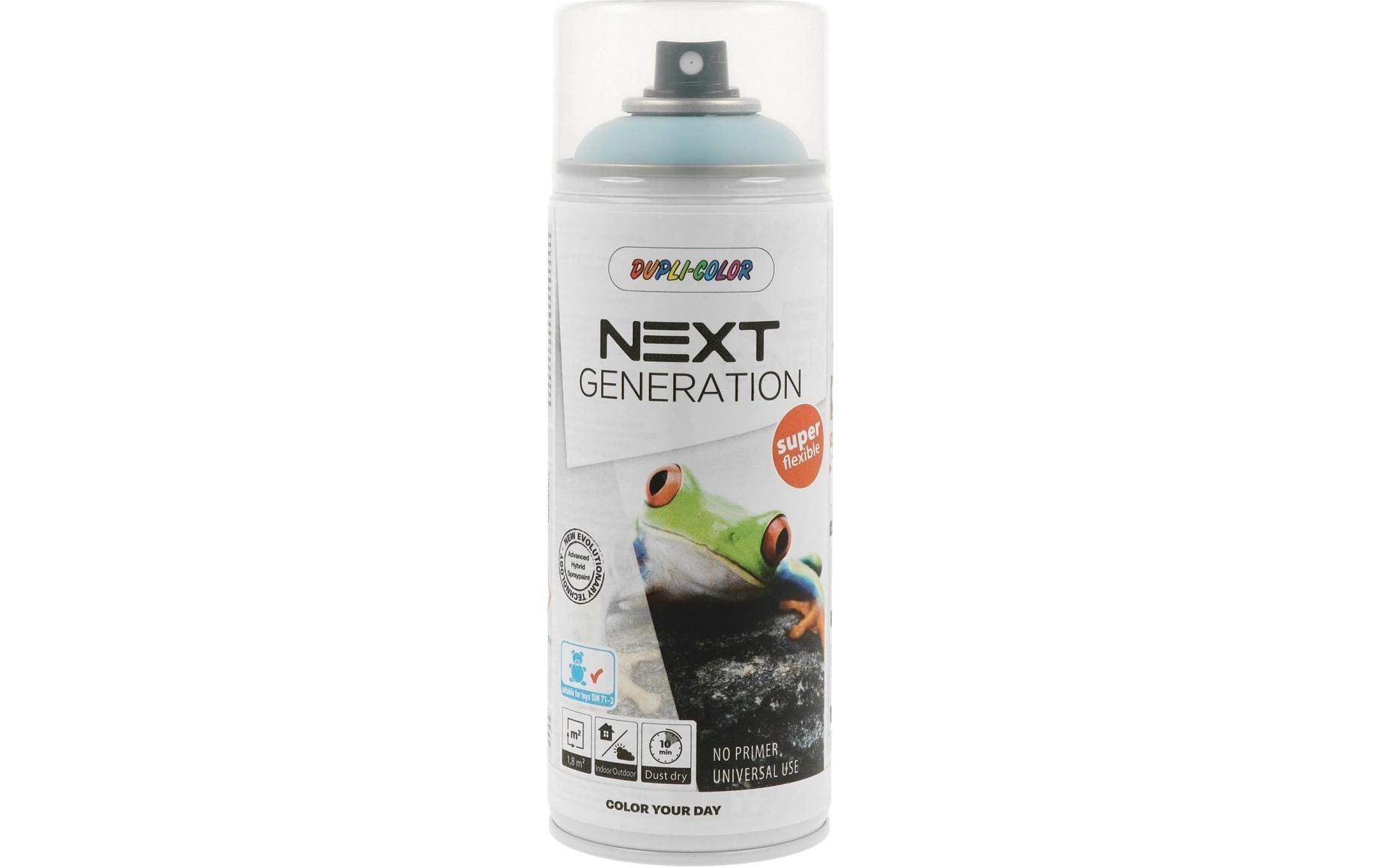 Dupli-Color NEXT Farbspray – Himmelblau, seidenmatt – 400 ml – für Metall, Holz, Kunststoff