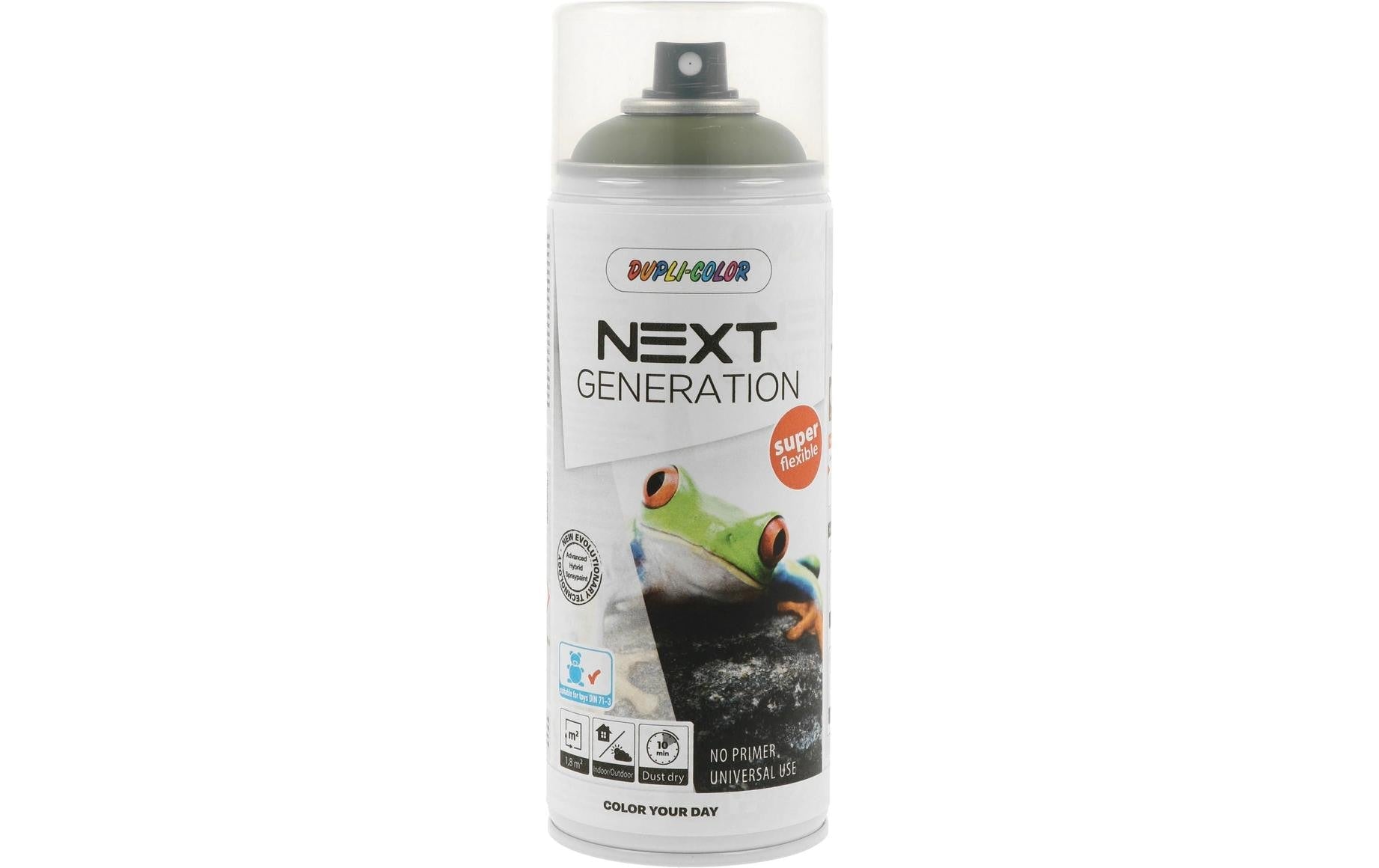 Dupli-Color Next Farbspray – Evergreen, seidenmatt – 400 ml – für Glas, Metall, Holz