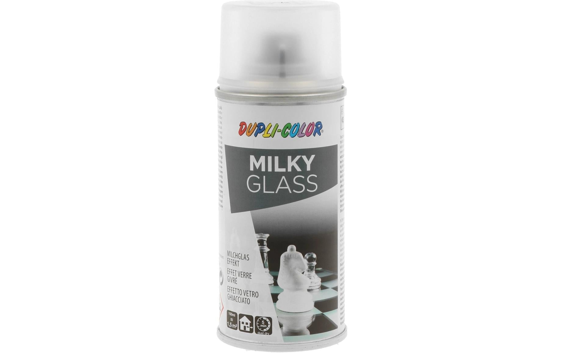 Dupli-Color Farbspray Milky Glass-Look – Weiss, matt – 150 ml – für Glas, Kunststoff, Metall