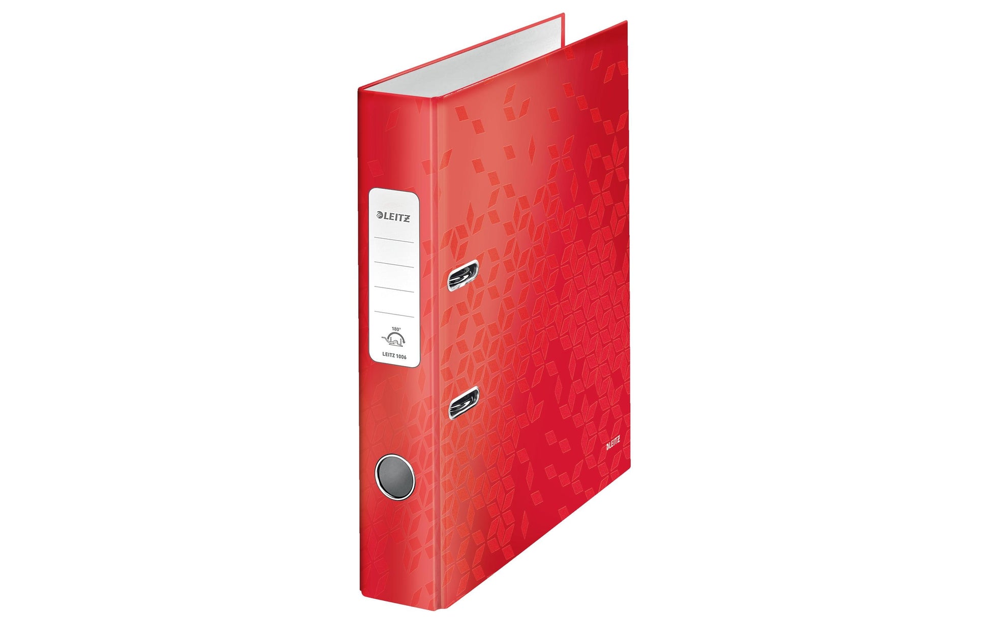 Leitz WOW 180° Ordner – für A4 – Rückenbreite 5,2 cm – Rot