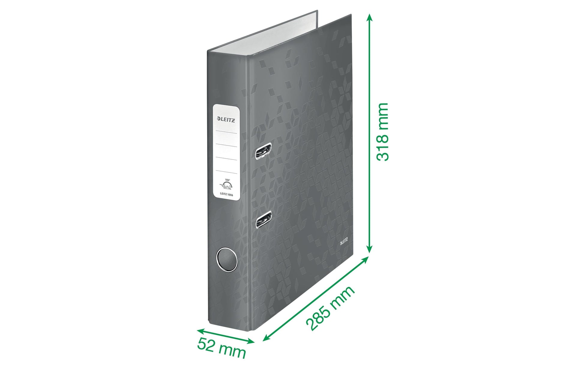 Leitz WOW 180° Ordner – für A4 – Rückenbreite 5,2 cm – Rot