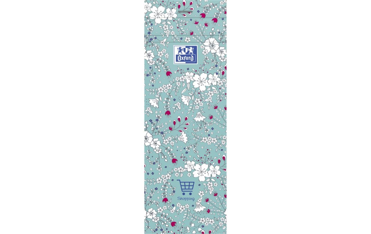 Oxford Notizblock ForMe Floral, 74 × 210 mm, liniert, geheftet, 80 Blatt, perforiert – mehrfarbig