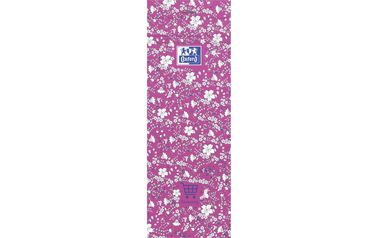 Oxford Notizblock ForMe Floral, 74 × 210 mm, liniert, geheftet, 80 Blatt, perforiert – mehrfarbig