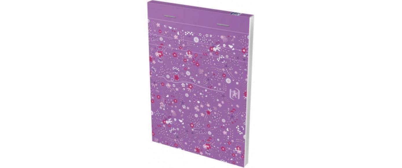 Oxford Notizblock A6, liniert, 6 mm, Klammerheftung, 80 Blatt, perforiert, 90 g/m² – mehrfarbig