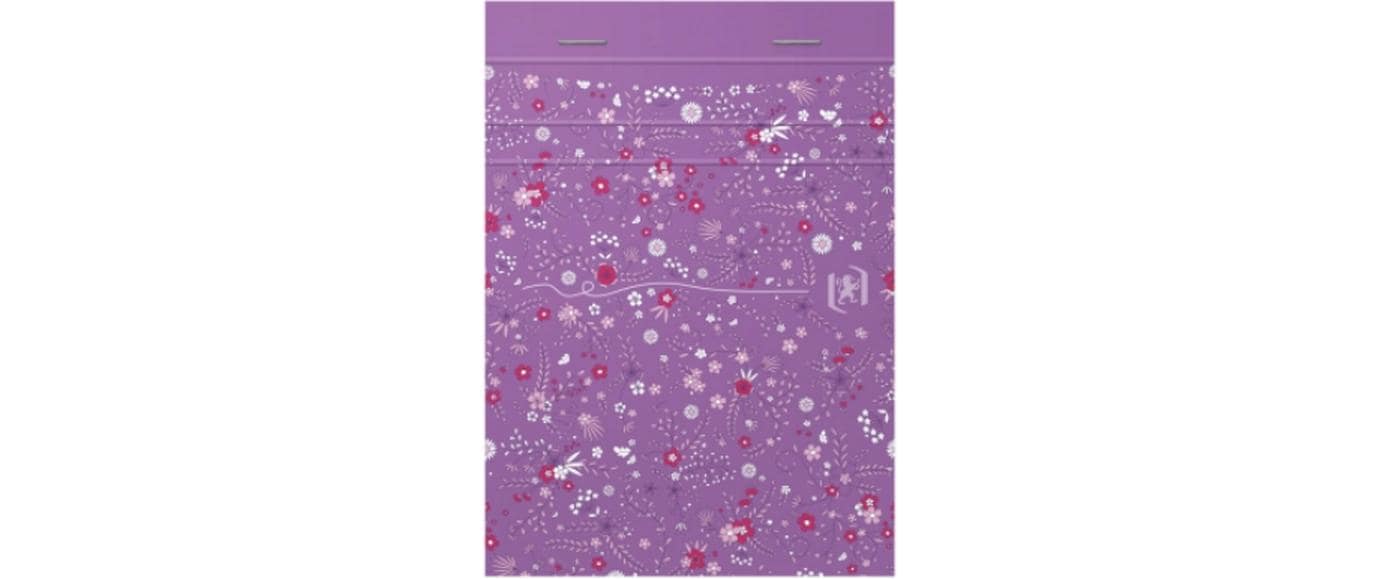 Oxford Notizblock A6, liniert, 6 mm, Klammerheftung, 80 Blatt, perforiert, 90 g/m² – mehrfarbig