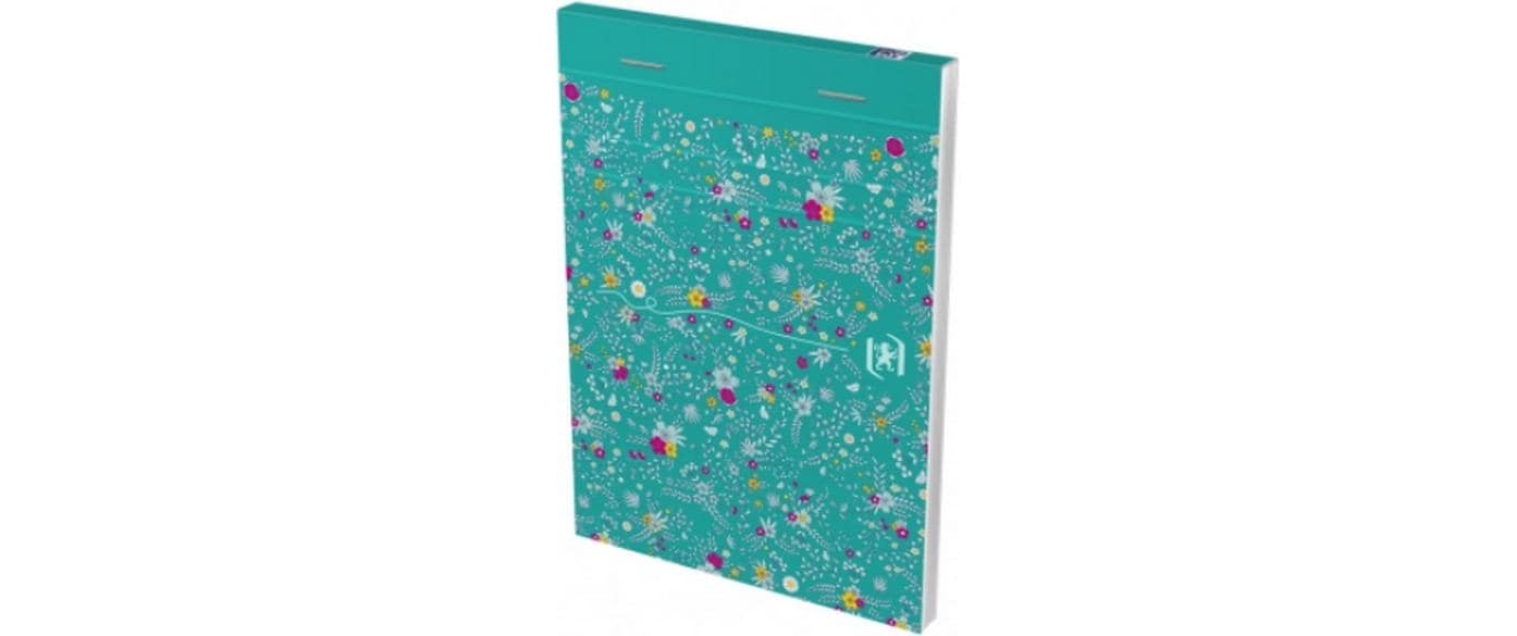 Oxford Notizblock A6, liniert, 6 mm, Klammerheftung, 80 Blatt, perforiert, 90 g/m² – mehrfarbig