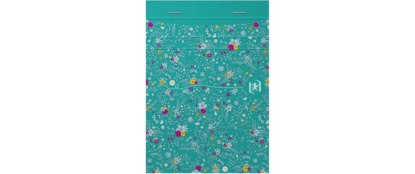 Oxford Notizblock A6, liniert, 6 mm, Klammerheftung, 80 Blatt, perforiert, 90 g/m² – mehrfarbig