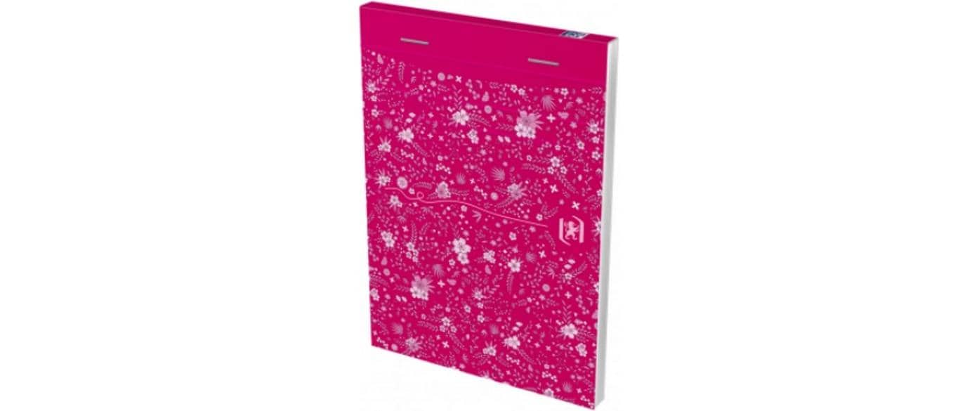 Oxford Notizblock A6, liniert, 6 mm, Klammerheftung, 80 Blatt, perforiert, 90 g/m² – mehrfarbig