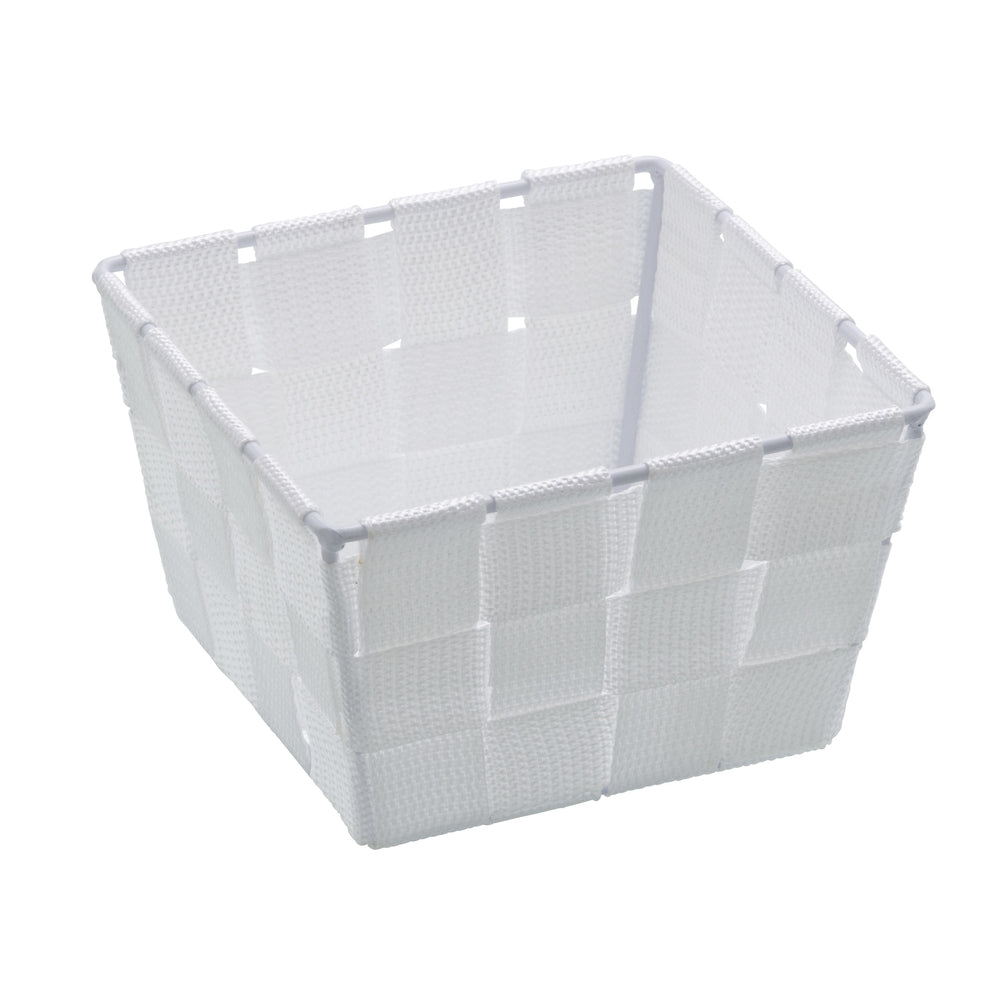 WENKO Adria Mini Aufbewahrungskorb – Kunststoff – Weiss – 140 × 90 × 140 mm