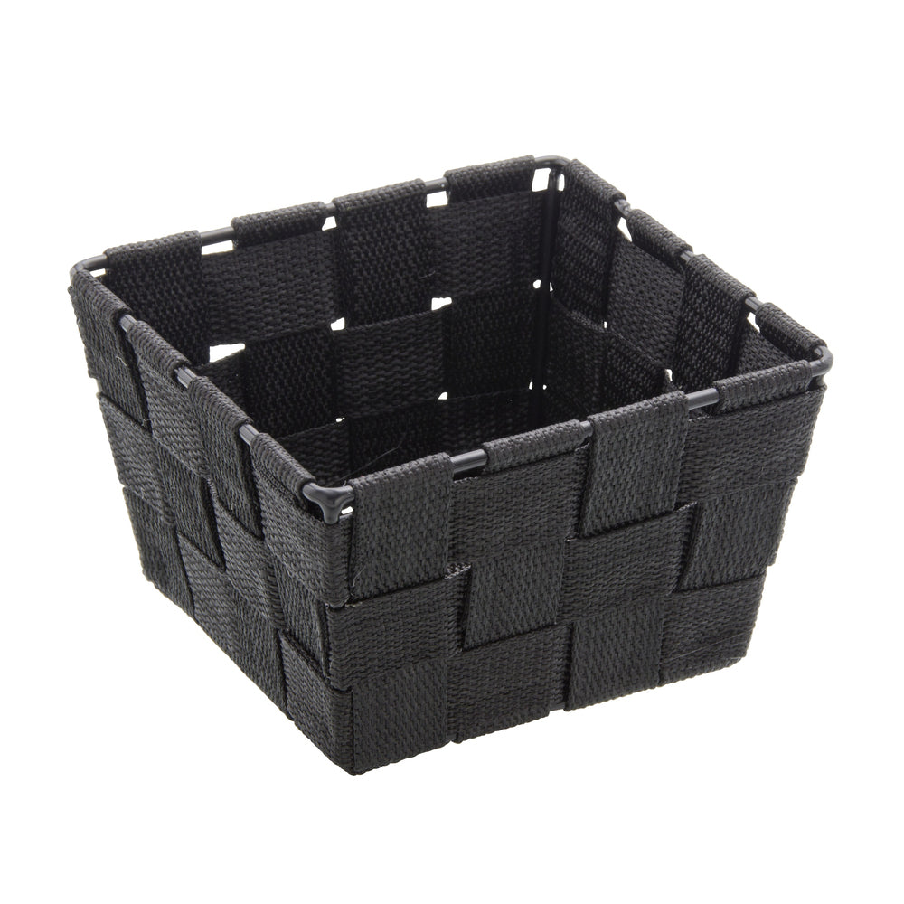 Wenko Adria Aufbewahrungskorb – Kunststoff – Schwarz – 140 × 90 × 140 mm