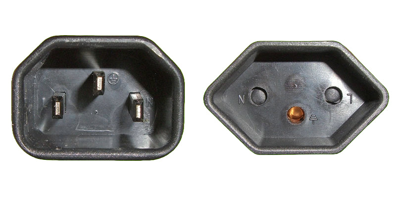Diggelmann Netzkabel, IEC C14 auf T13, 2 m, Schwarz