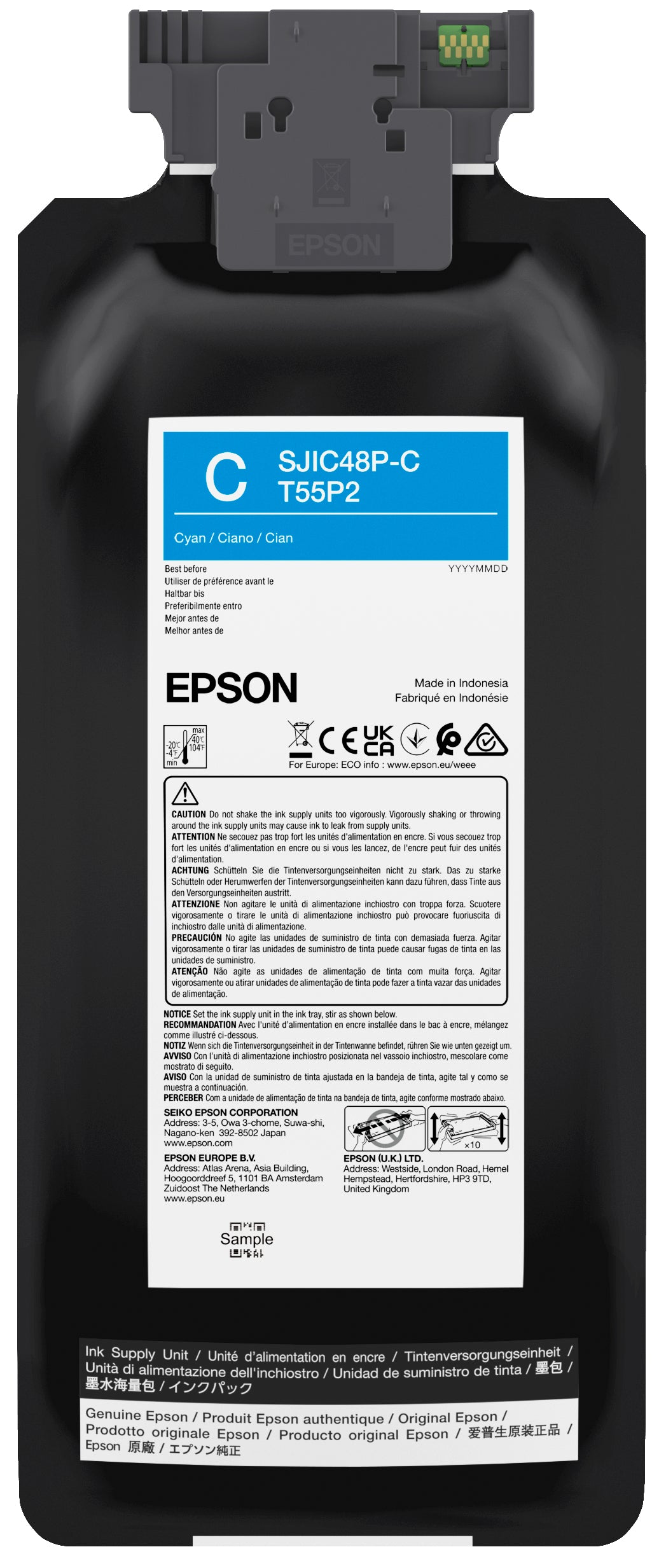 Epson Tintenpatrone SJIC48P-C, Cyan – für C8000E