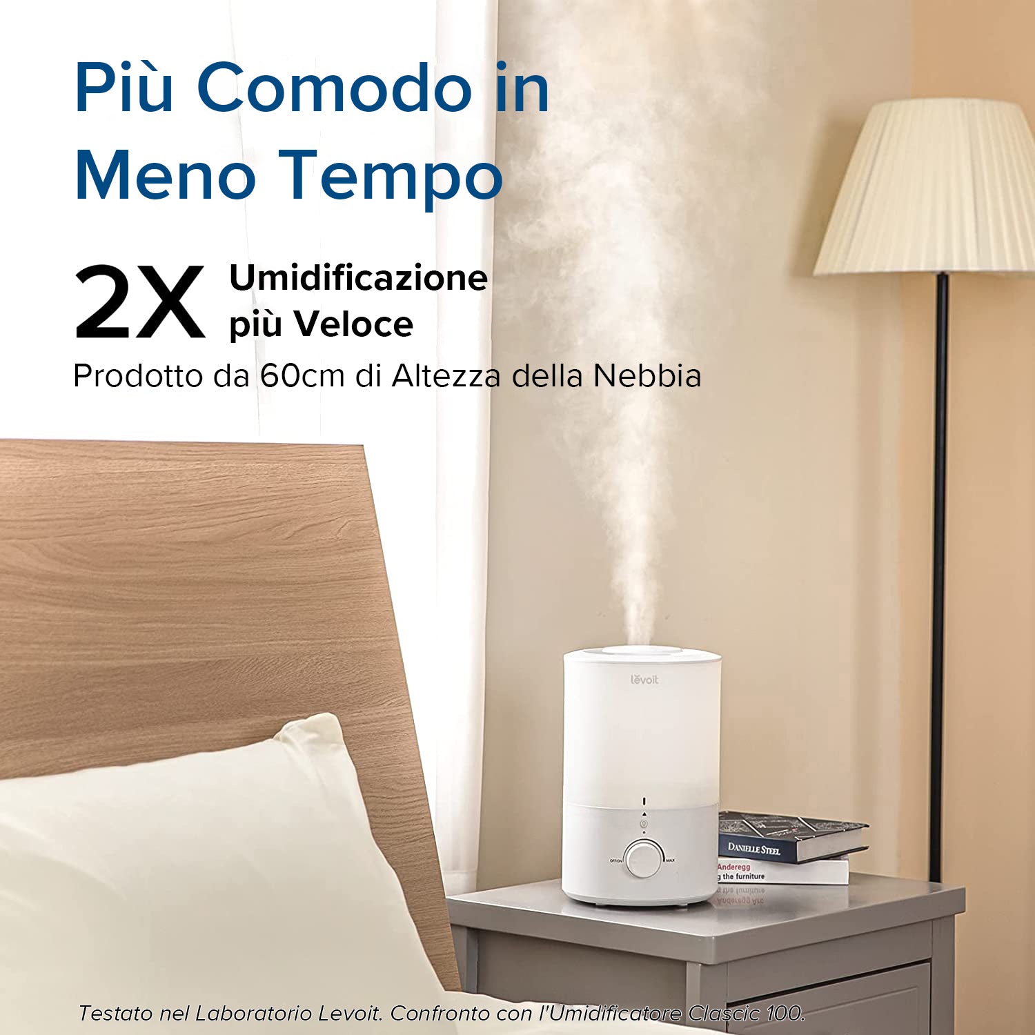 Levoit Luftbefeuchter Dual 150 – Ultraschall, 220 ml/h, Tank 3 l, bis 27 m²