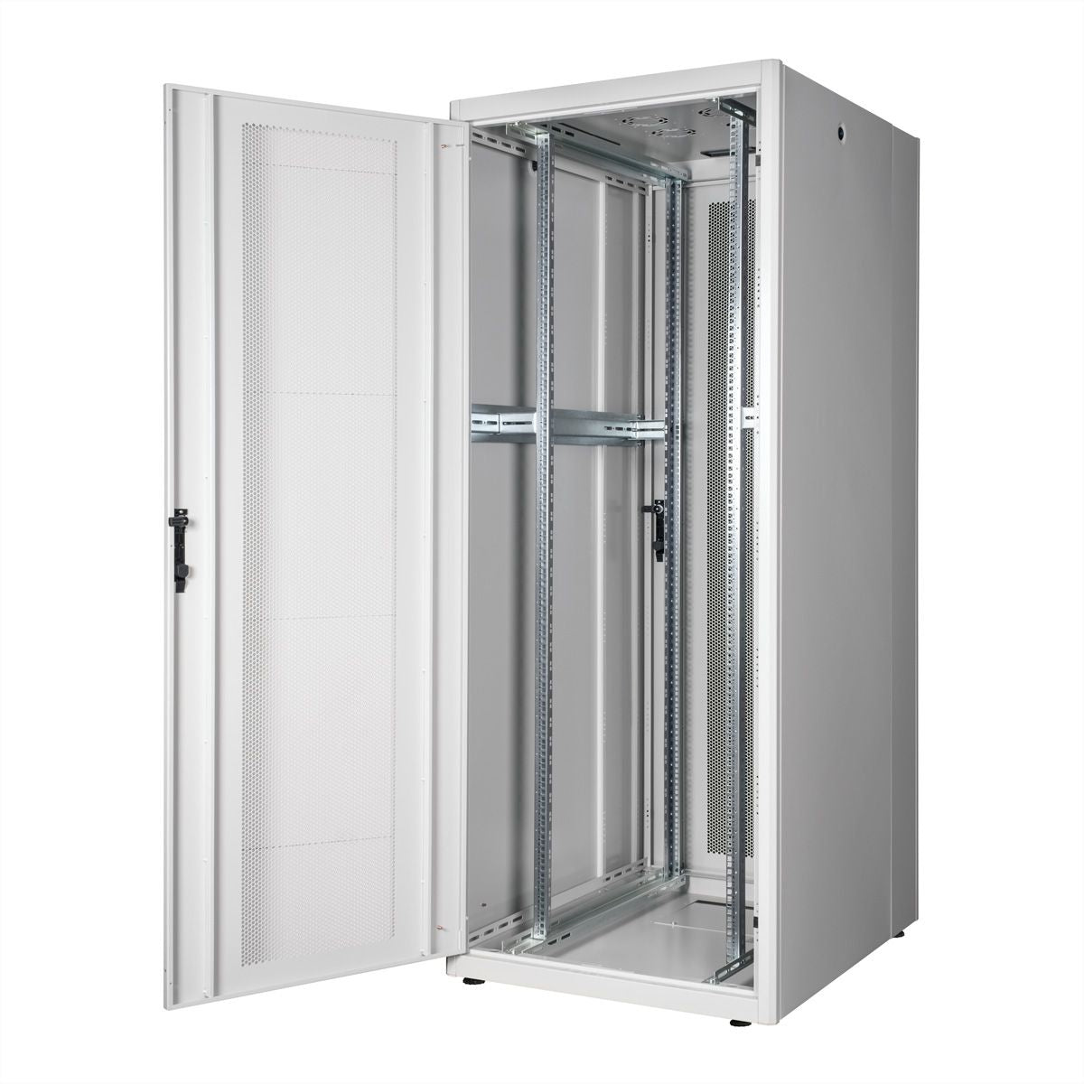 ROLINE Basic – 19" Netzwerkschrank 42U, IP20, abschliessbar, 800 × 1000 × 2010 mm, lichtgrau, Stahl