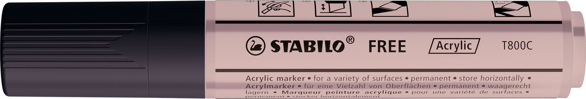 STABILO FREE Acrylmarker – 1–2,5 mm – weiss – 3er-Set