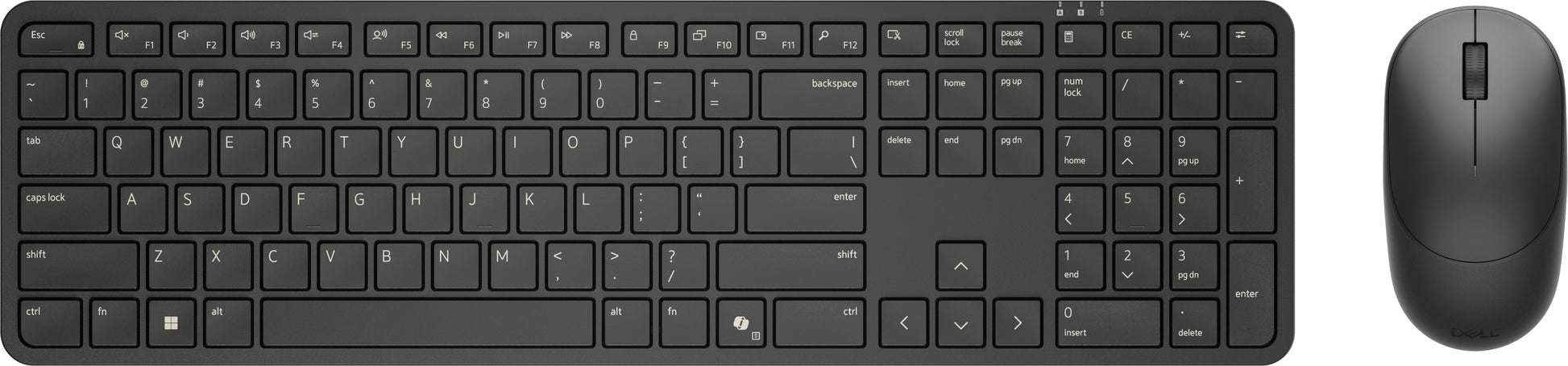 DELL Pro 5 – Tastatur-Maus-Set – 2,4 GHz (USB-A Empfänger) – AZERTY (FR) – Schwarz