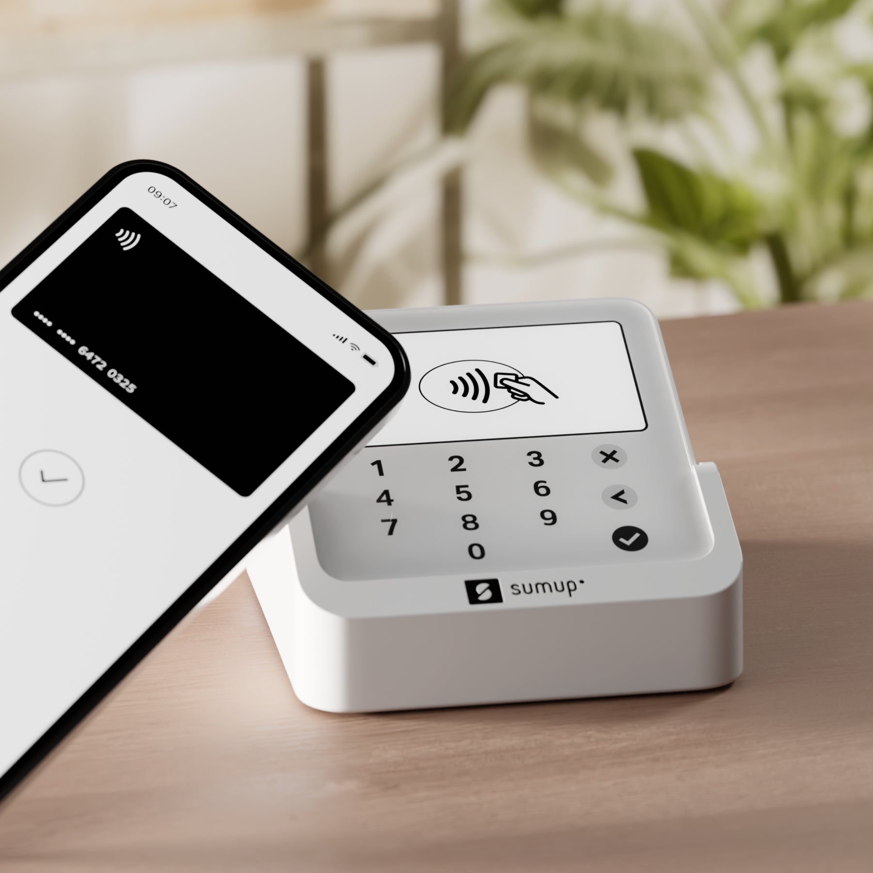 SumUp Solo Lite – Mobiles POS-Terminal – NFC, Bluetooth 4.2, mit Ladestation – Weiss