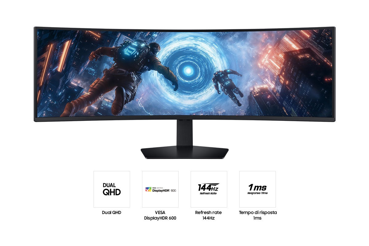 Samsung S49FG912EU – Monitor, 49" 5120 × 1440 (Dual QHD), LCD, Schwarz