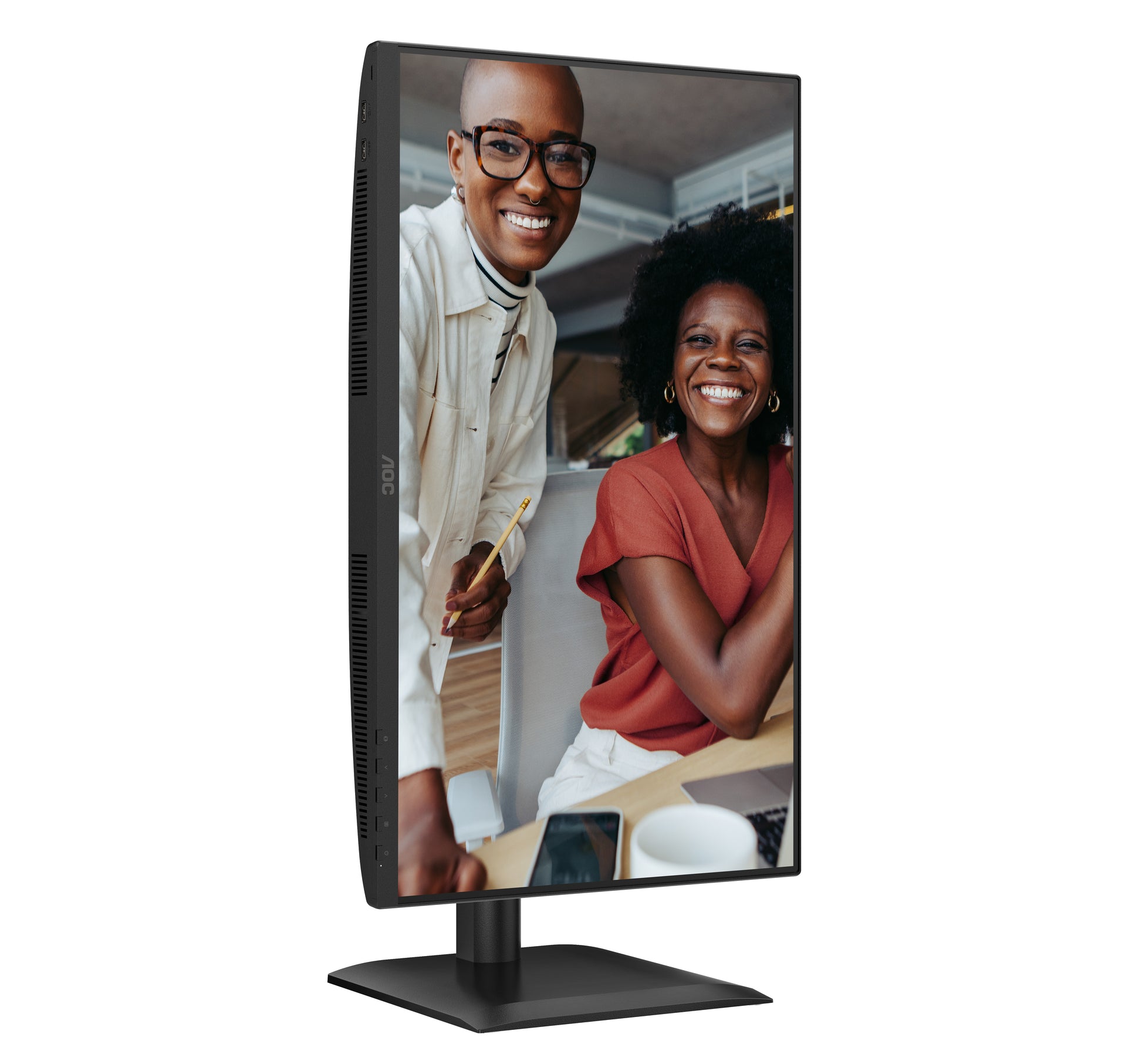 AOC 24E4CV – Monitor, 23,8", IPS, 120 Hz, 300 cd/m², USB-C, Daisy Chain, VESA 100 × 100, Schwarz