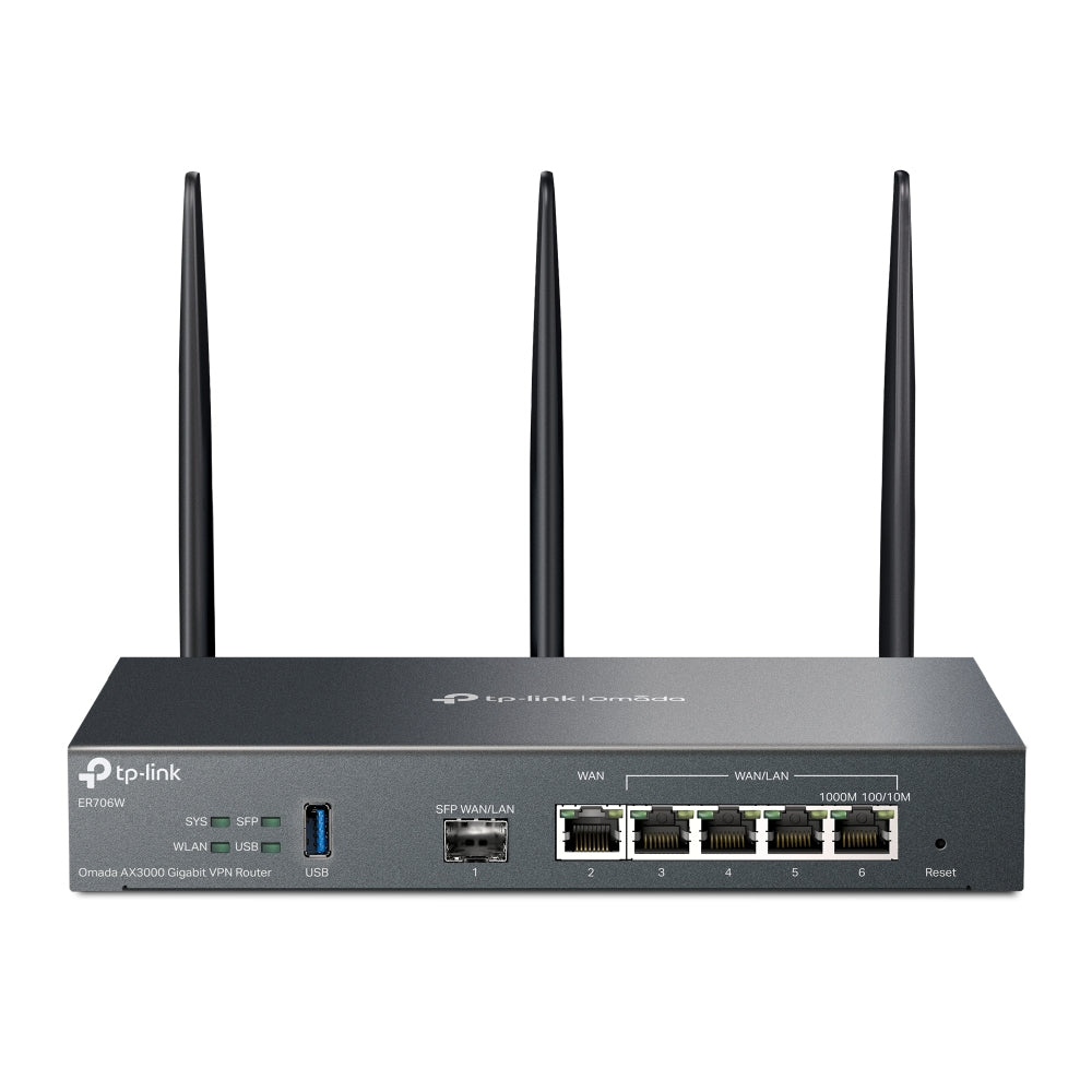 TP-Link Omada ER706W – WLAN-Router – Wi-Fi 6 Dual-Band (2,4/5 GHz), 3,0 Gbit/s