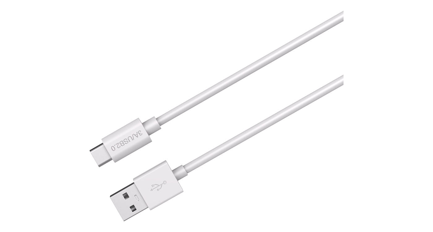 LMP USB-A auf USB-C Kabel – USB 2.0 (480 Mbit/s) – 0,5 m – PD 36 W – TPE-Mantel – Weiss