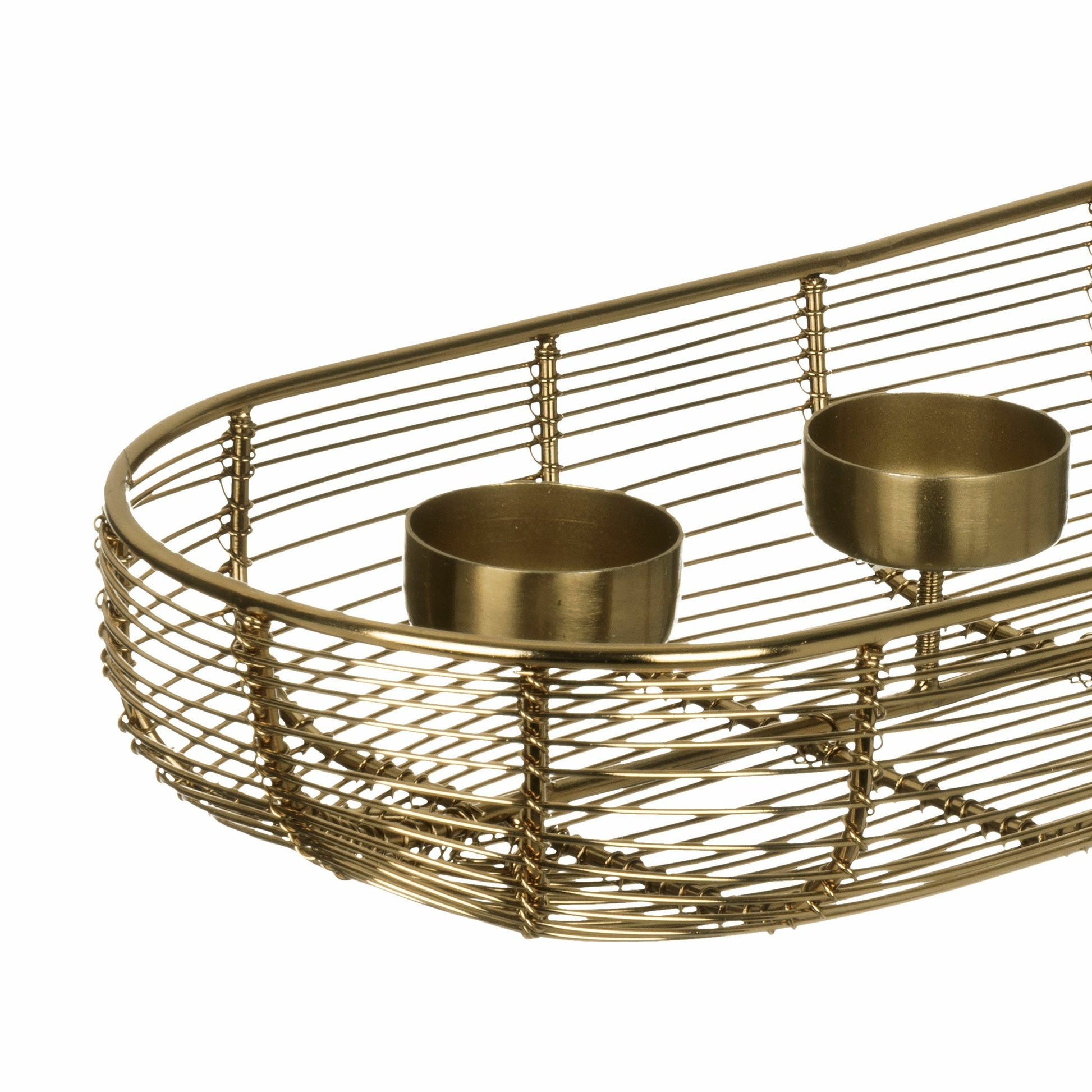 EGLO Hagony Kerzenhalter – Metall, Gold – 14 × 6 × 40,5 cm – für 4 Kerzen