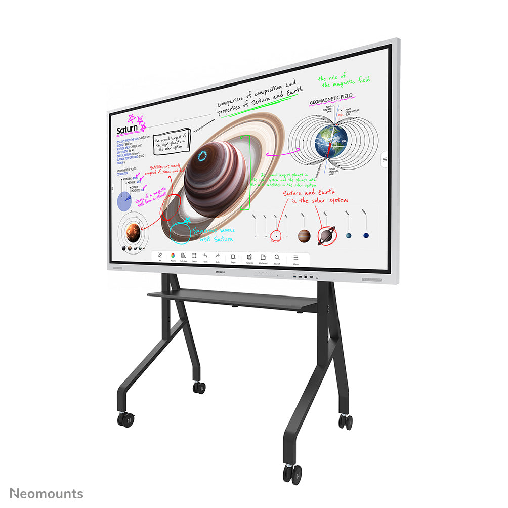 Neomounts FL50-525BL1 – Trolley, höhenverstellbar, für 55–86", VESA 100×100–900×600, bis 76 kg, schwarz