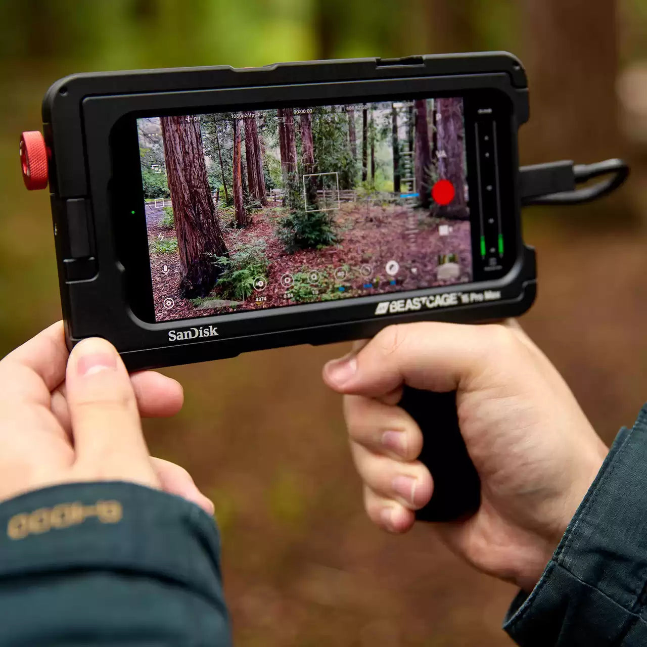 SanDisk BEASTGRIP iPhone 15 Pro Max Creator Kit – Foto-Griff – für iPhone 15 Pro Max – Schwarz