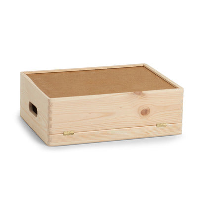 Zeller Present Aufbewahrungsbox (mit Deckel) – Holz – Natur – 400 × 140 × 300 mm