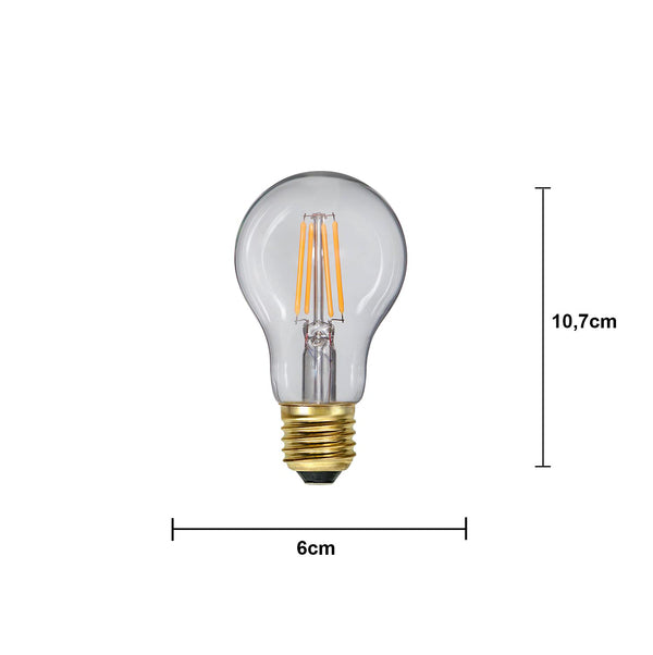 Star Trading LED-Leuchtmittel E27 A60 – Warmweiss 2100 K, 400 lm, 4 W – IP44 – 10 Stk. – Transparent