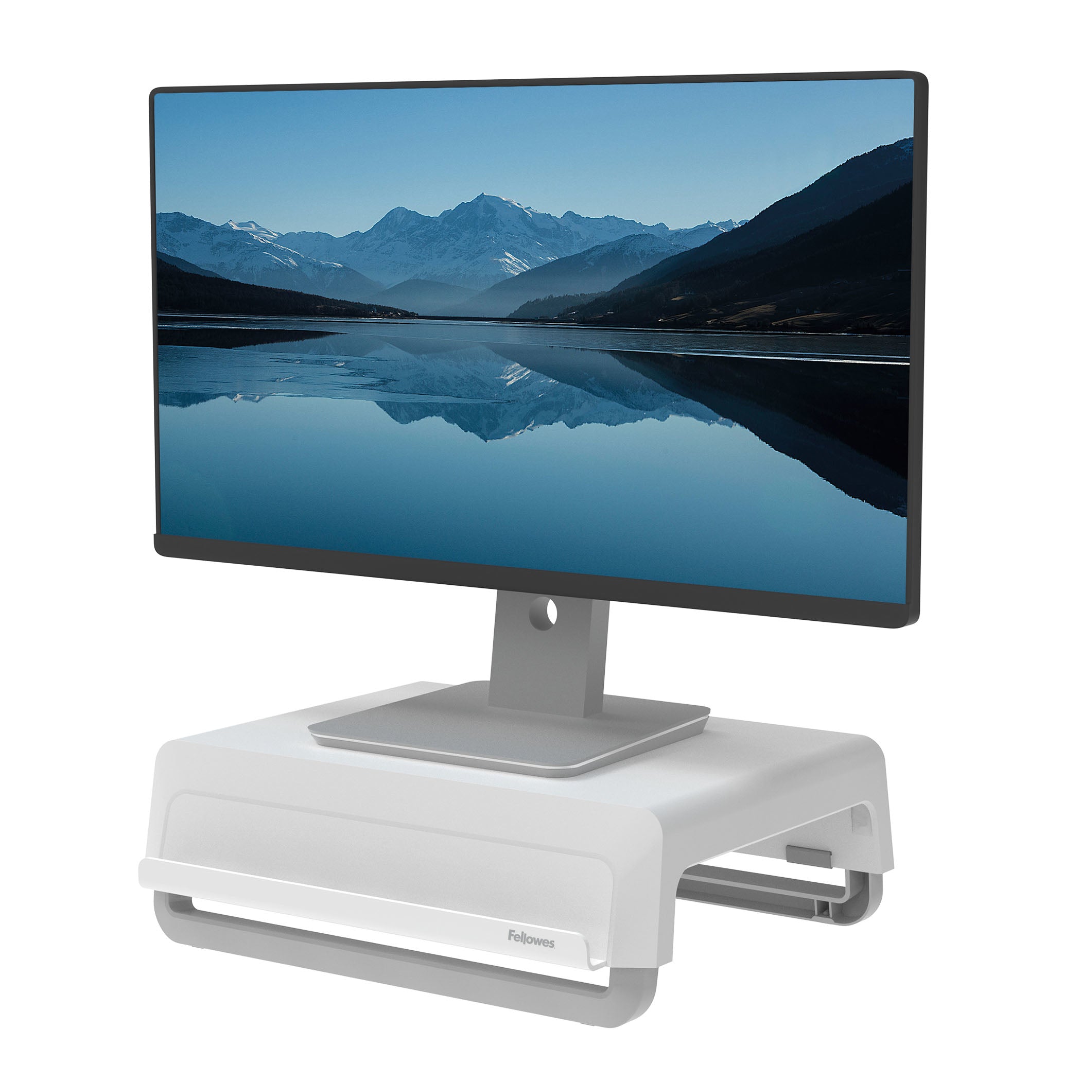 Fellowes Breyta – Monitorhalterung, Standfuss – bis 27", 15 kg, höhenverstellbar, weiss