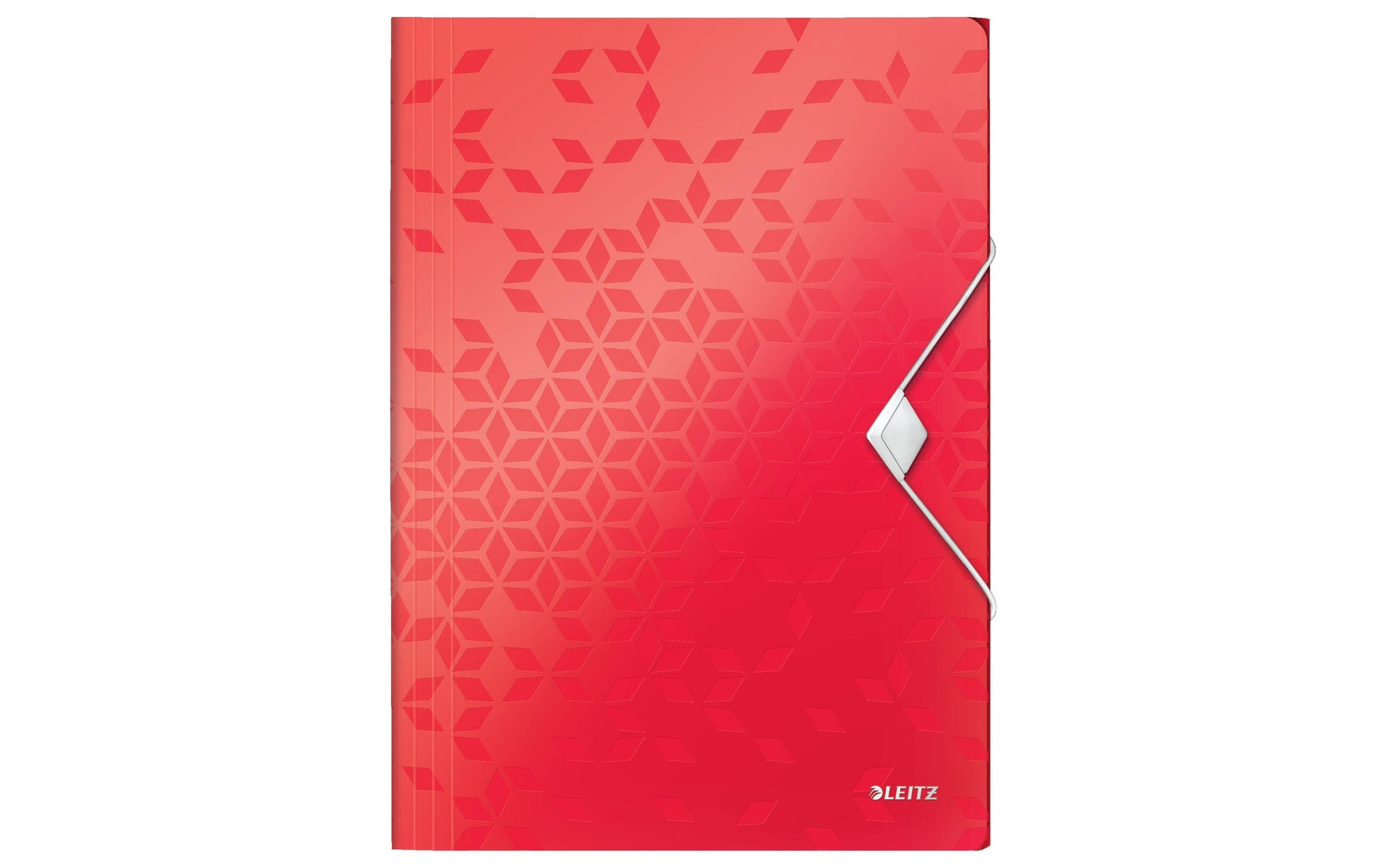 Leitz WOW Gummibandmappe A4 – Polypropylen (PP), rot, säurefrei, bis 150 Blatt