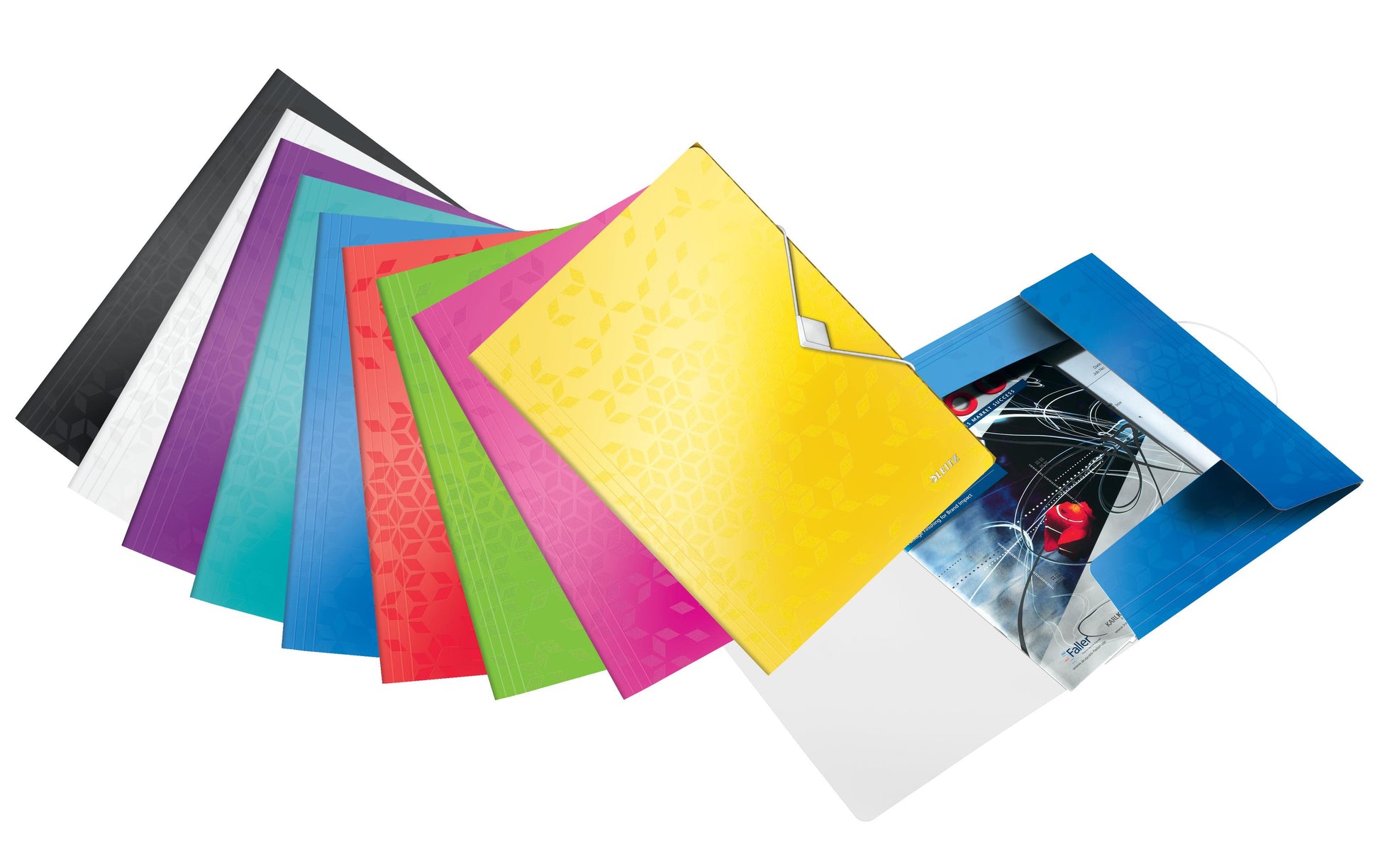 Leitz WOW Gummibandmappe A4 – Polypropylen (PP), rot, säurefrei, bis 150 Blatt