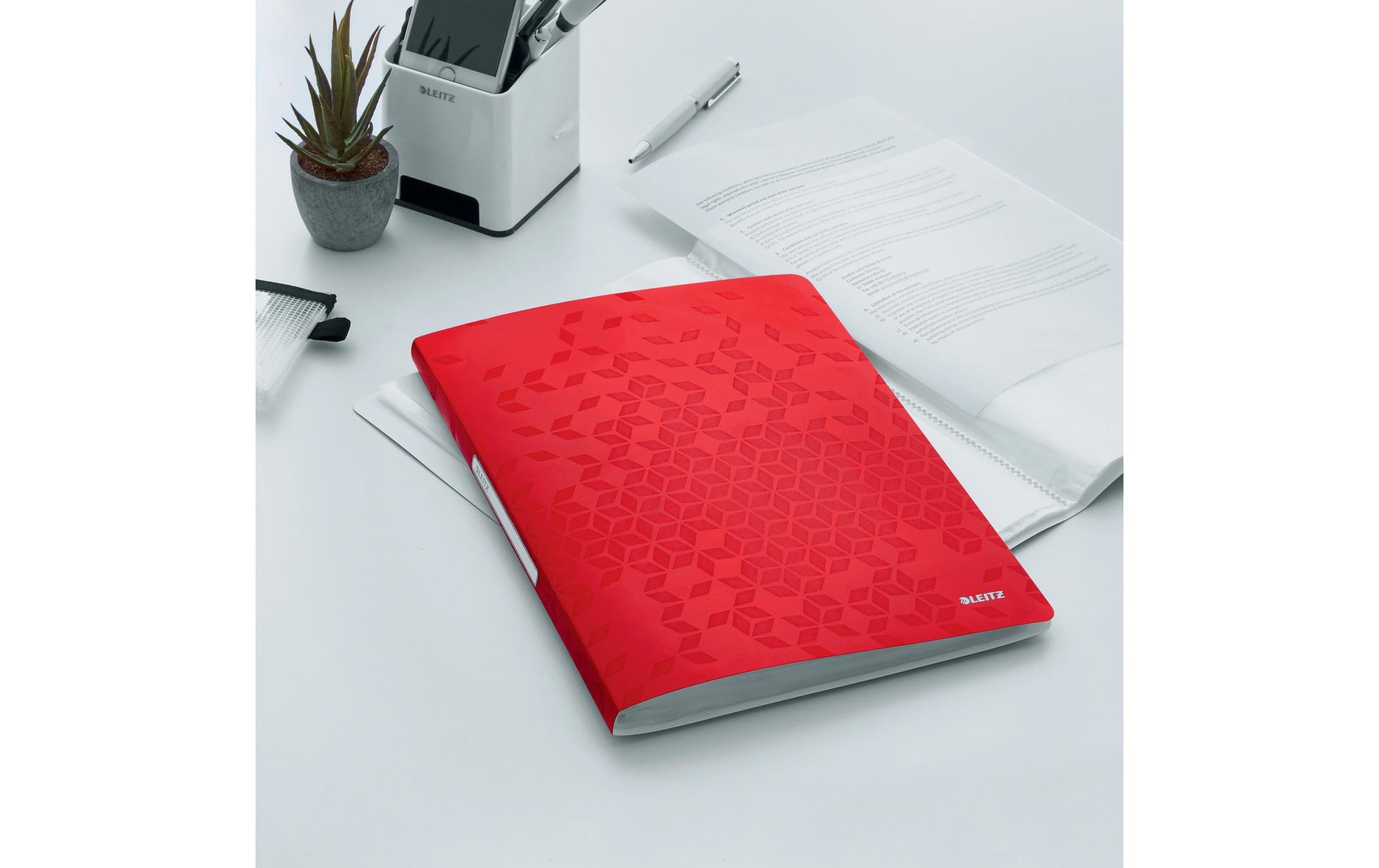 Leitz WOW Sichtbuch A4, 40 Hüllen, PP, Rot – 1 Stück