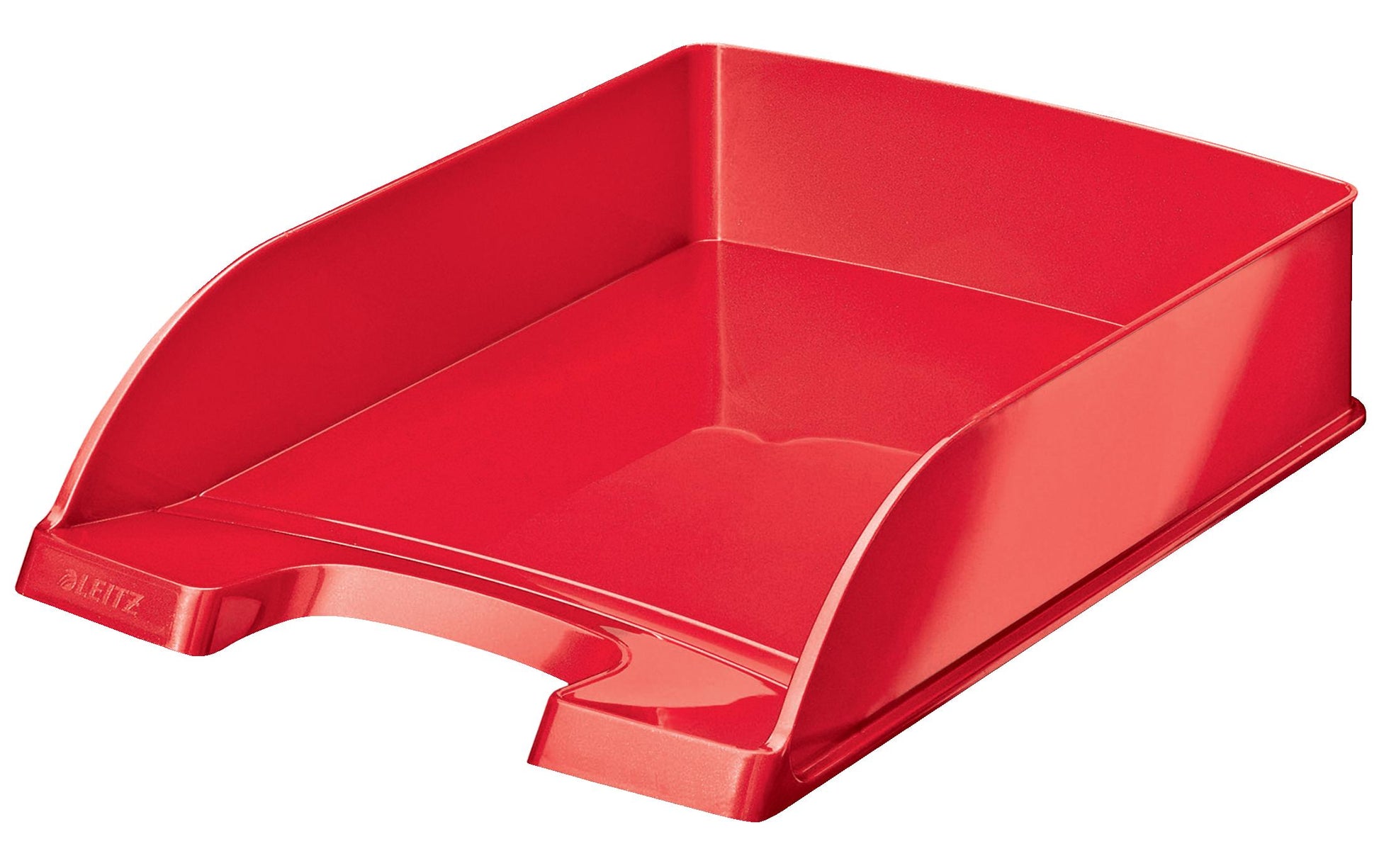 Leitz WOW – Briefkorb für A4, Polystyrol (PS), Rot, Hochglänzend, 255 × 357 × 70 mm