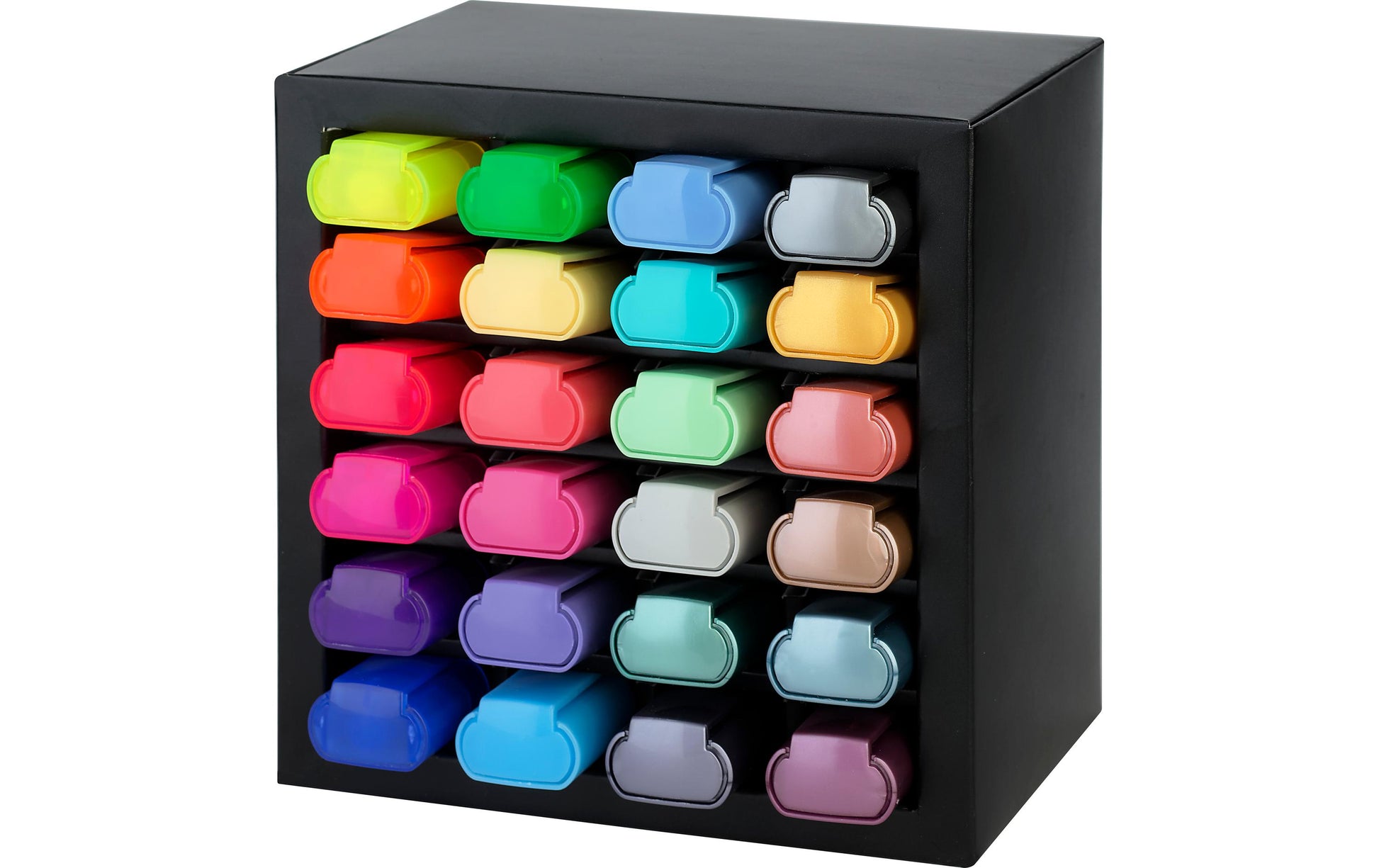 Faber-Castell Textliner 46 Textmarker – 24er Set, Farben sortiert, Keilspitze 1–5 mm