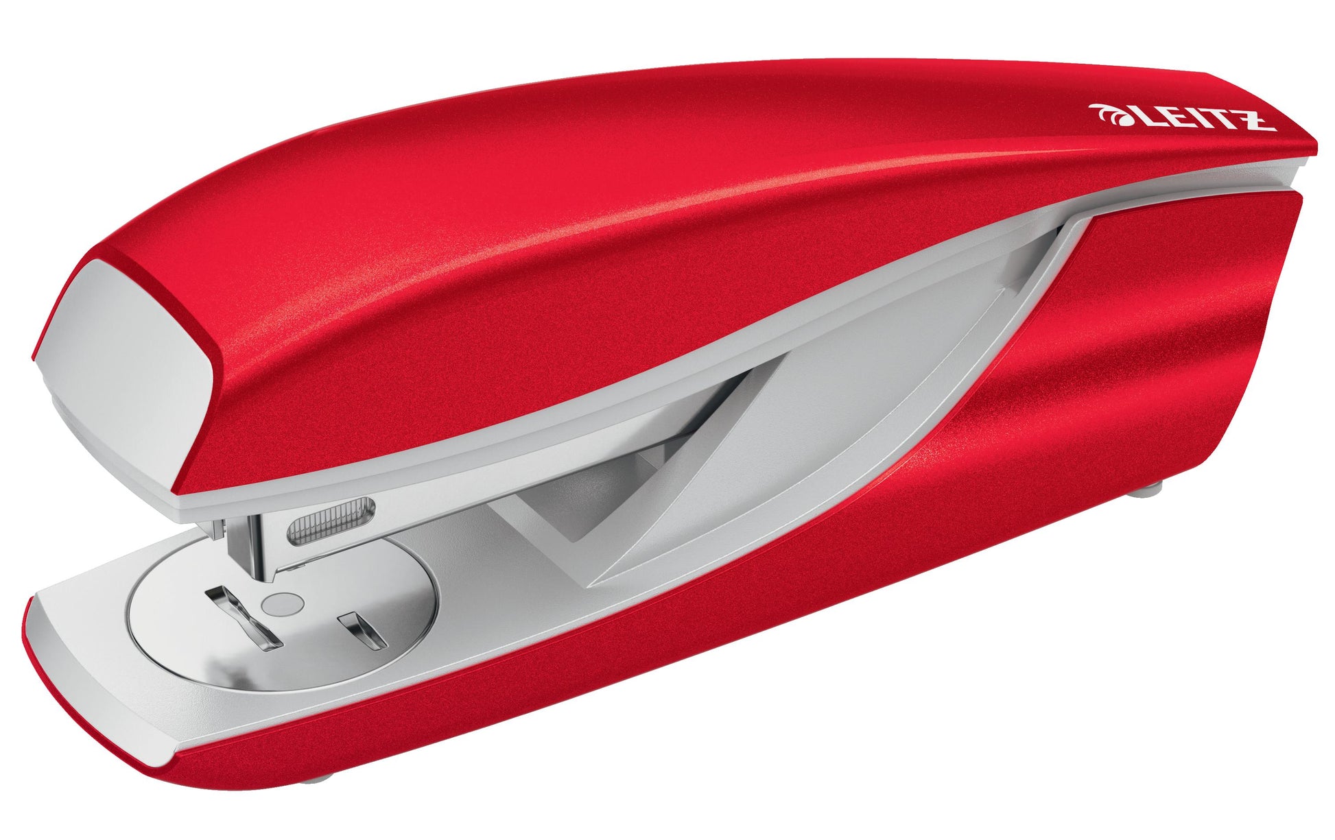 Leitz NeXXt WOW – Hefter, 30 Blatt, für 24/6, 26/6, integrierter Klammerentferner, Einlegetiefe 40 mm, rot glänzend