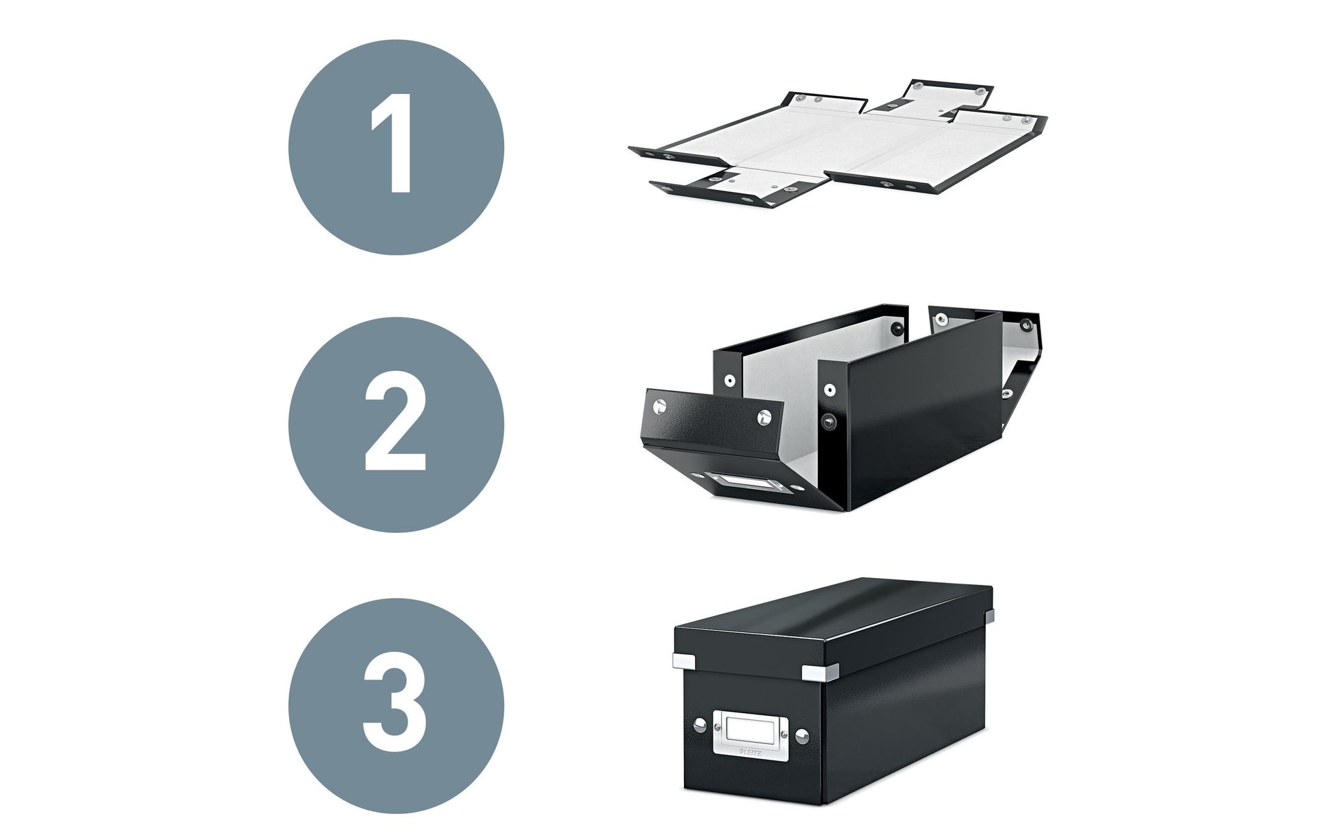 Leitz Aufbewahrungsbox – 160 Disks, Karton, 143 × 352 × 136 mm