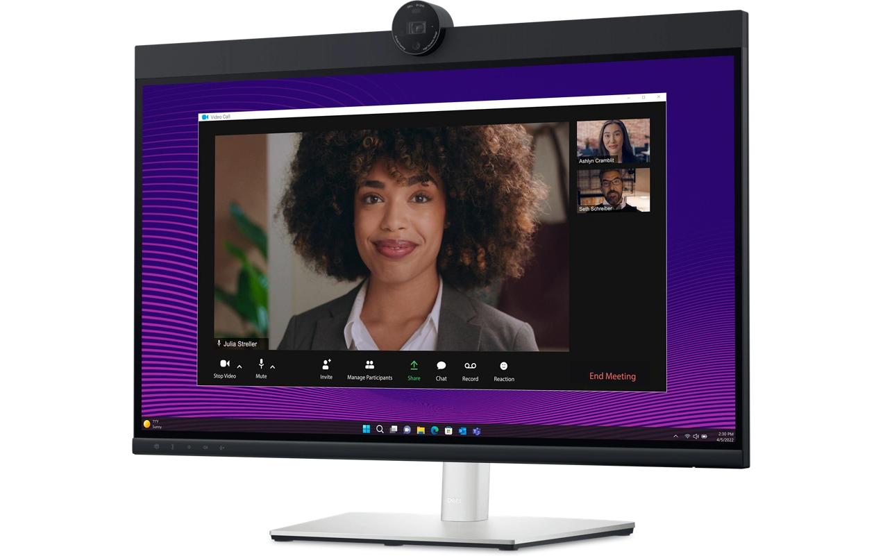 DELL Pro 27 Plus Videokonferenz-Monitor, 27", Webcam, USB-C, KVM, Daisy Chain, VESA 100 × 100, Silber