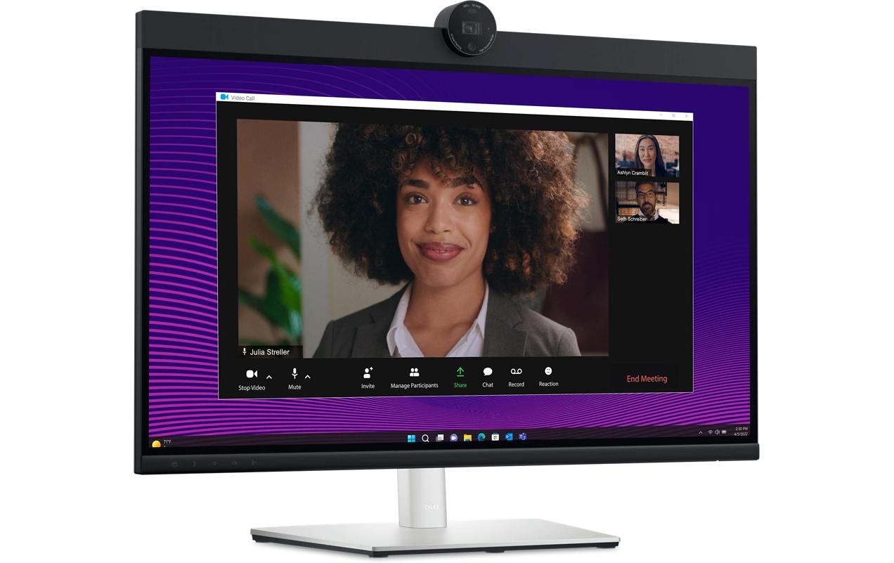 DELL Pro 27 Plus Videokonferenz-Monitor, 27", Webcam, USB-C, KVM, Daisy Chain, VESA 100 × 100, Silber