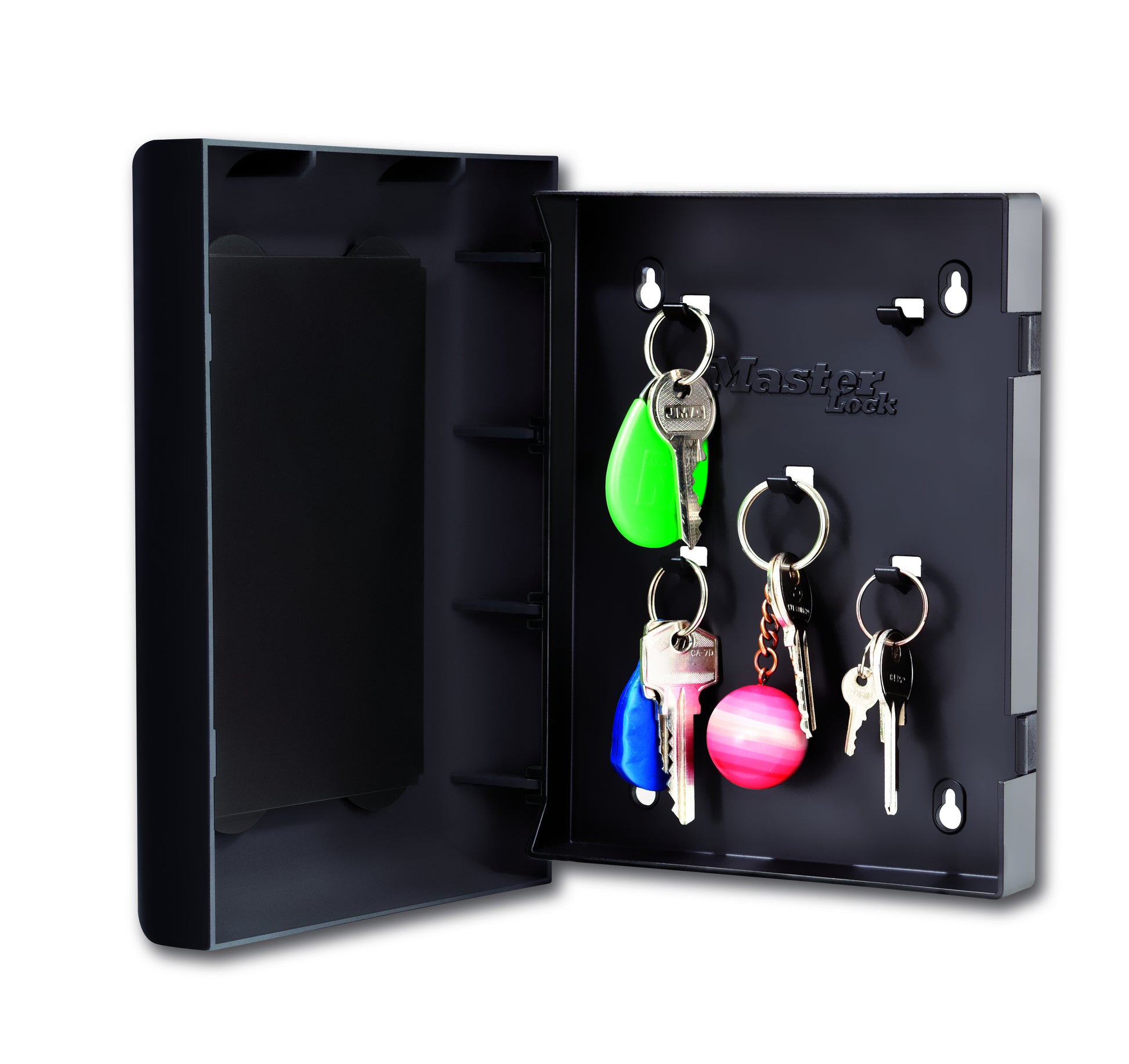 Master Lock 5451EURD – Schlüsselkasten, für 5 Schlüssel, ABS, Schwarz, 170 × 40 × 220 mm