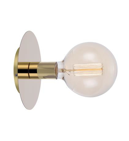 Markslöjd Deckenleuchte Disc – Ø 18 × 8,6 cm, 60 W, Messing, exkl. E27, Ein/Aus-Schalter