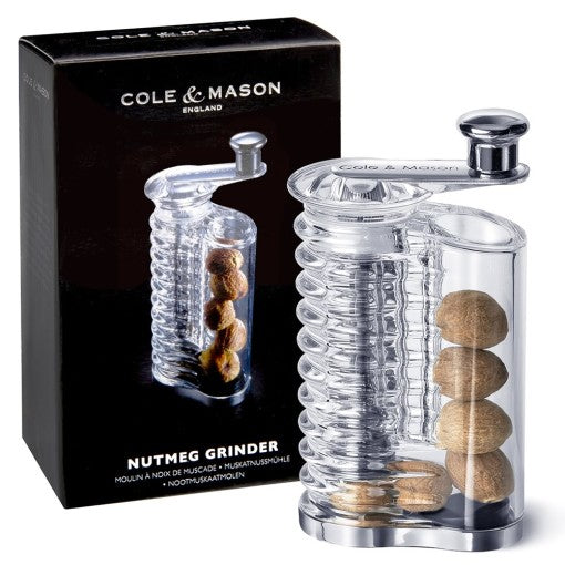 Cole & Mason Wallis – Muskatmühle 14,5 cm, Acryl/Metall, transparent/chrom