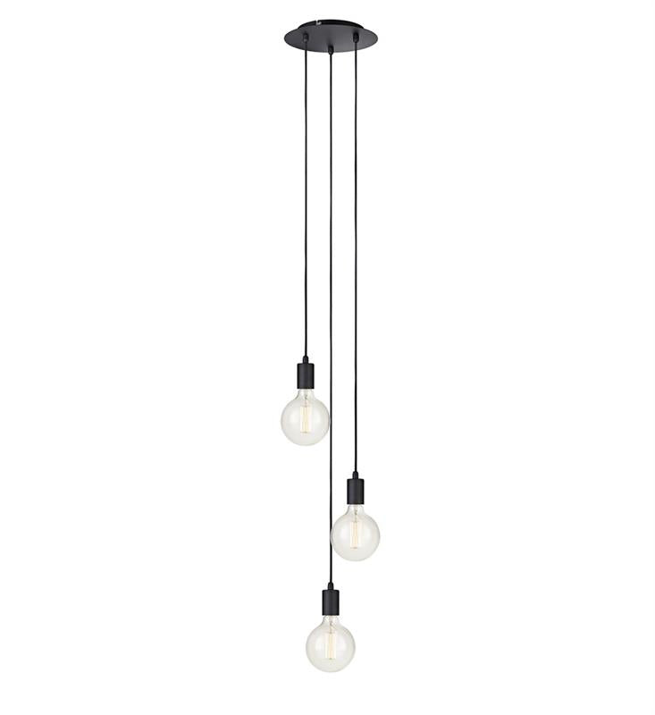 Markslöjd Pendelleuchte Sky – Ø 25 × 161,5 cm, 180 W, dimmbar, schwarz, 3 × E27